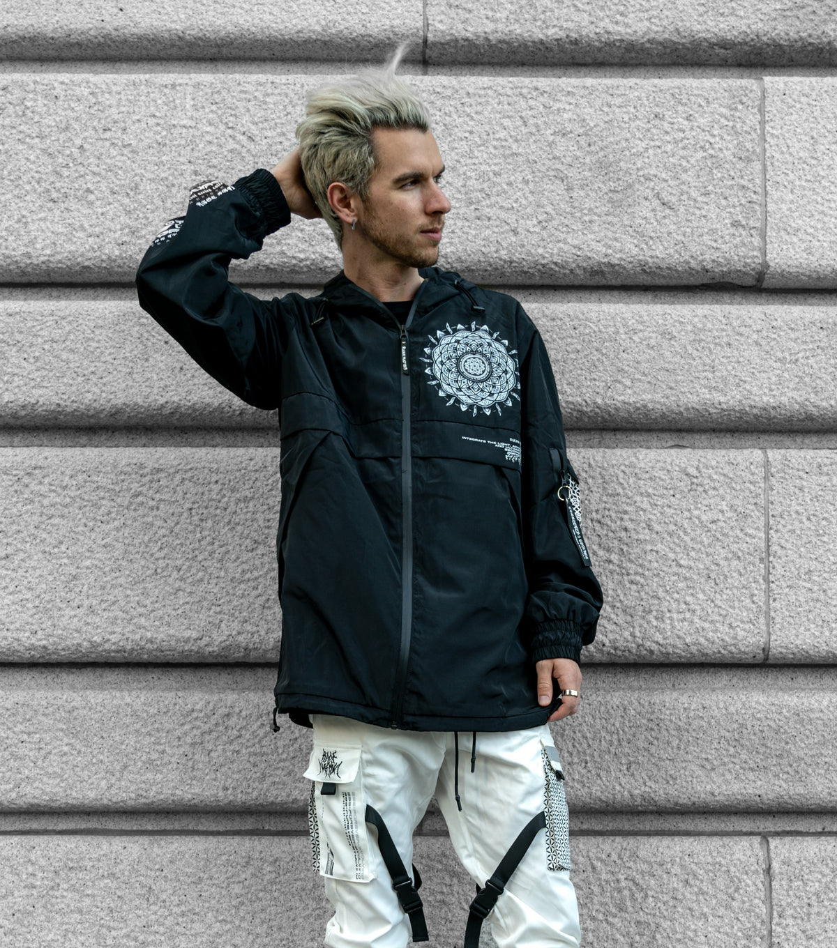 LOTUS THRONE • GLENN THOMSON COLLAB • Waterproof Zip-Up Windbreaker Windbreaker