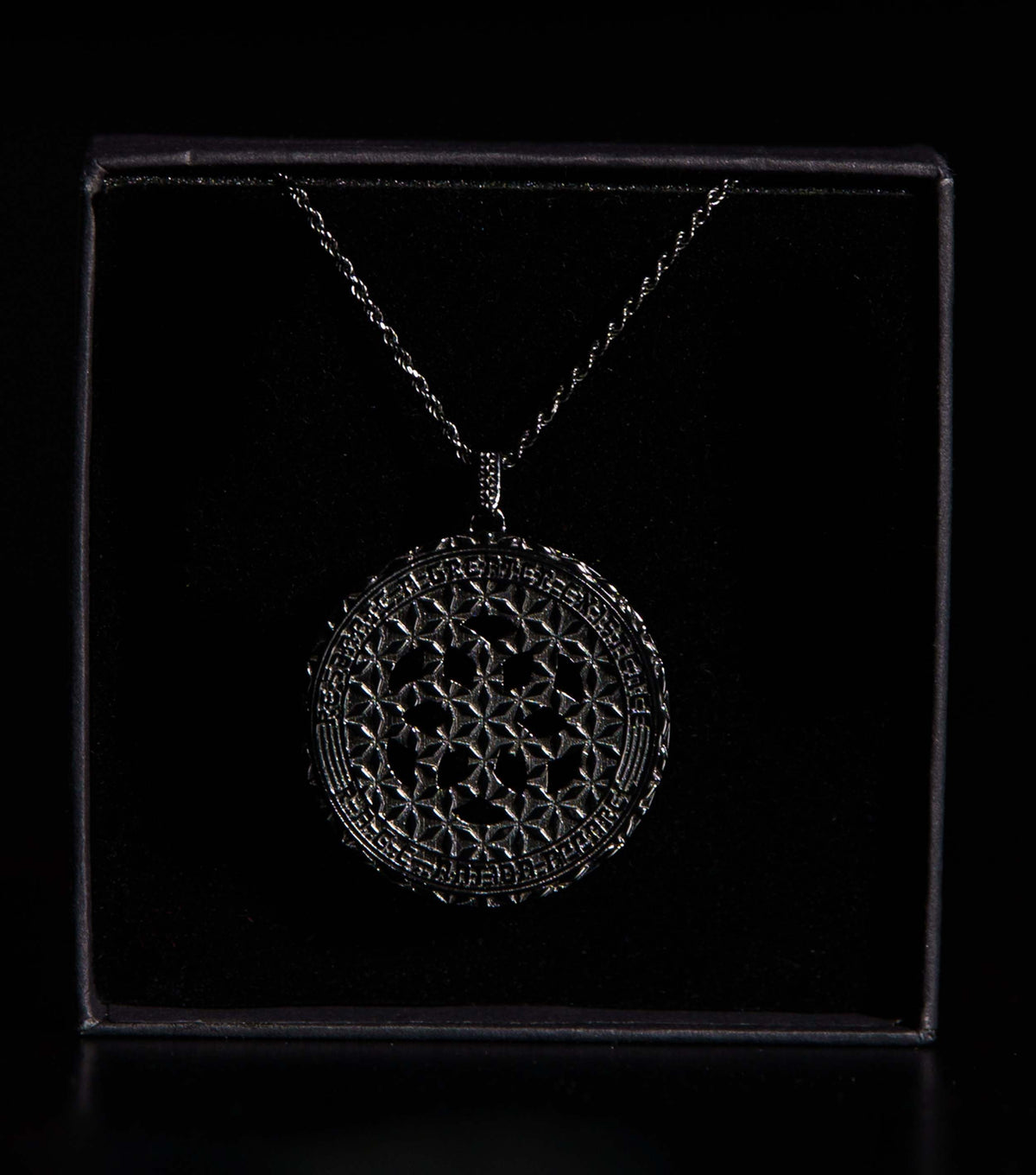 BLACK GOLD PLATED • 925 Silver Geometric Amulet Jewelry