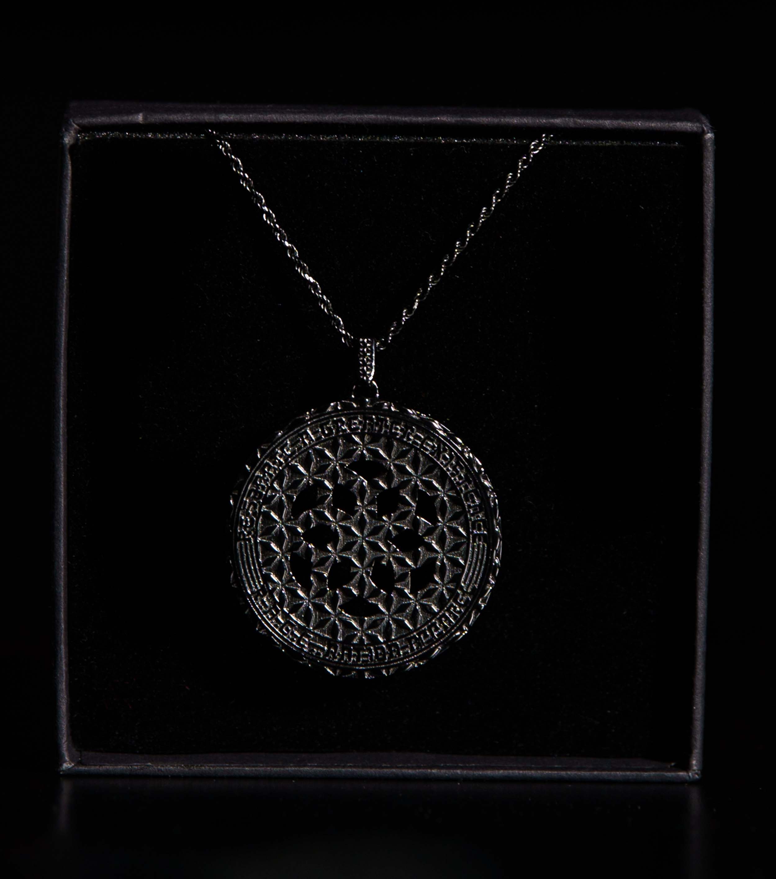 BLACK GOLD PLATED • 925 Silver Geometric Amulet Jewelry 