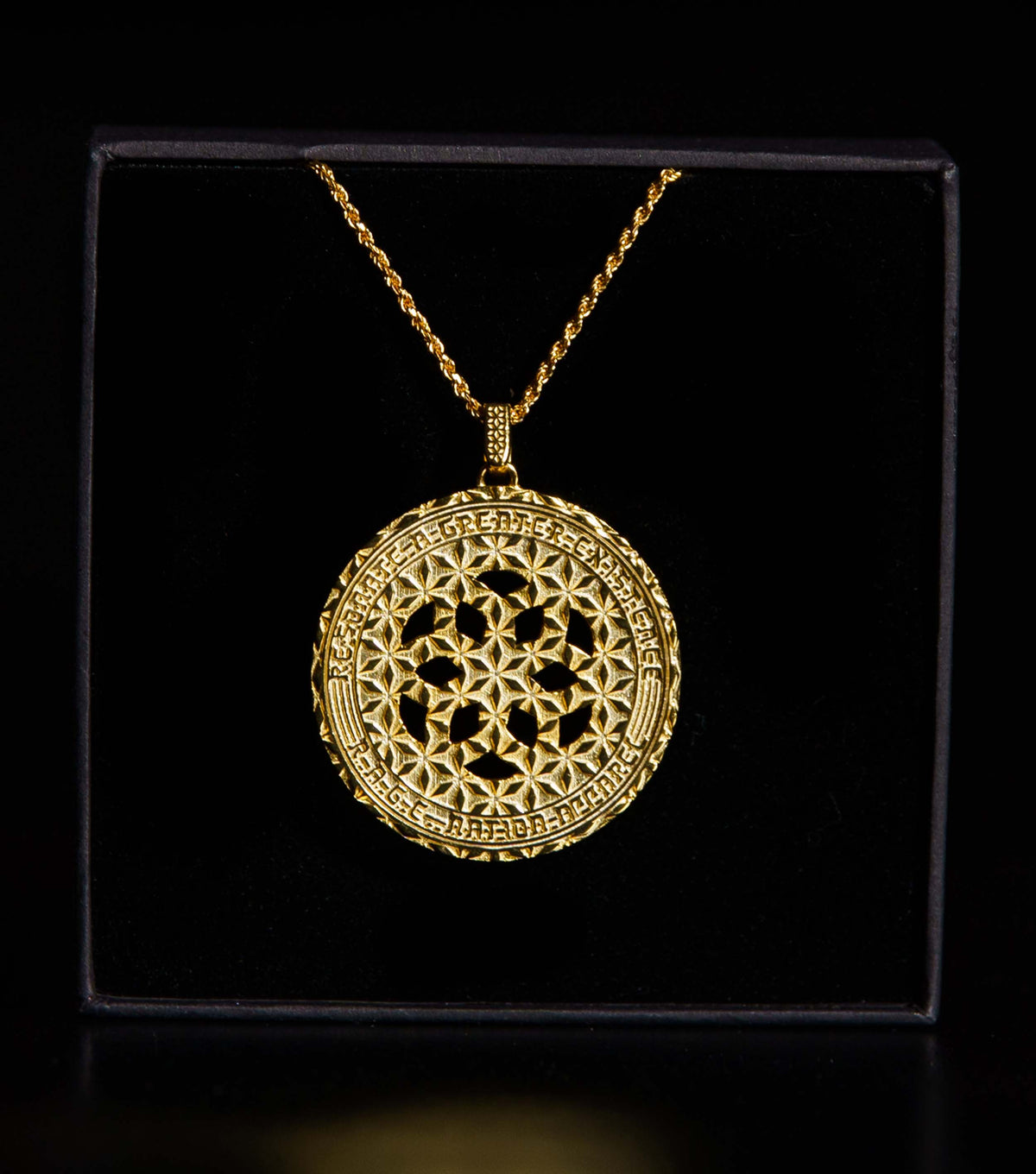 YELLOW GOLD PLATED • 925 Silver Geometric Amulet Jewelry