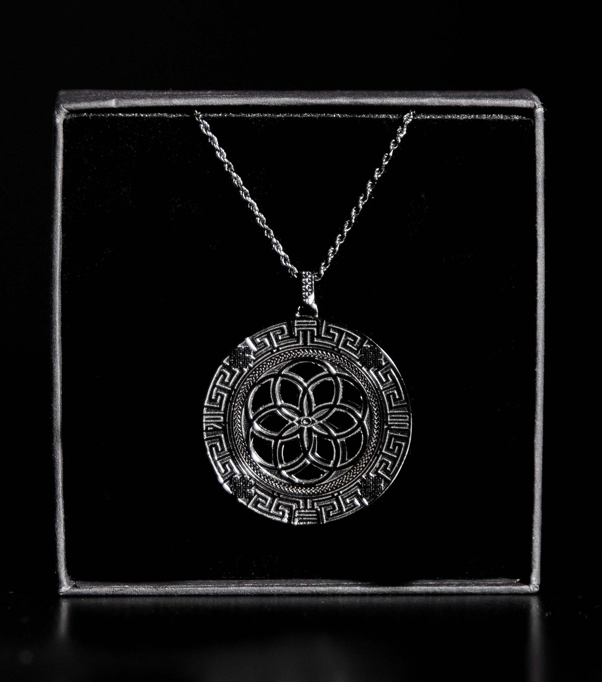 BLACK GOLD PLATED • 925 Silver Geometric Amulet Jewelry