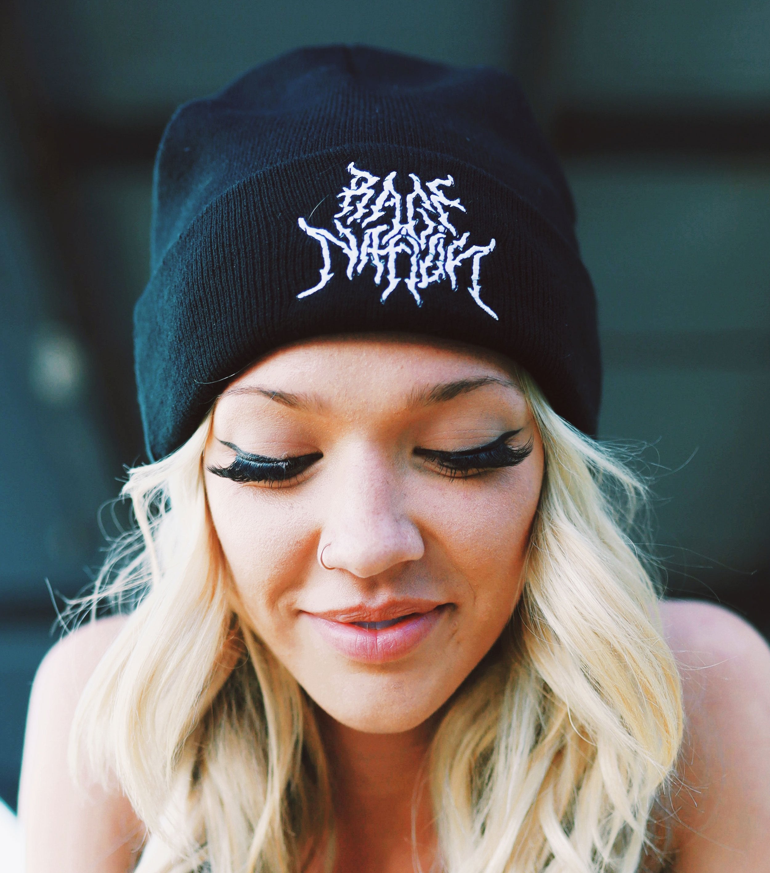 END THE HATE V1 • Metal Logo Knit Beanie Beanie