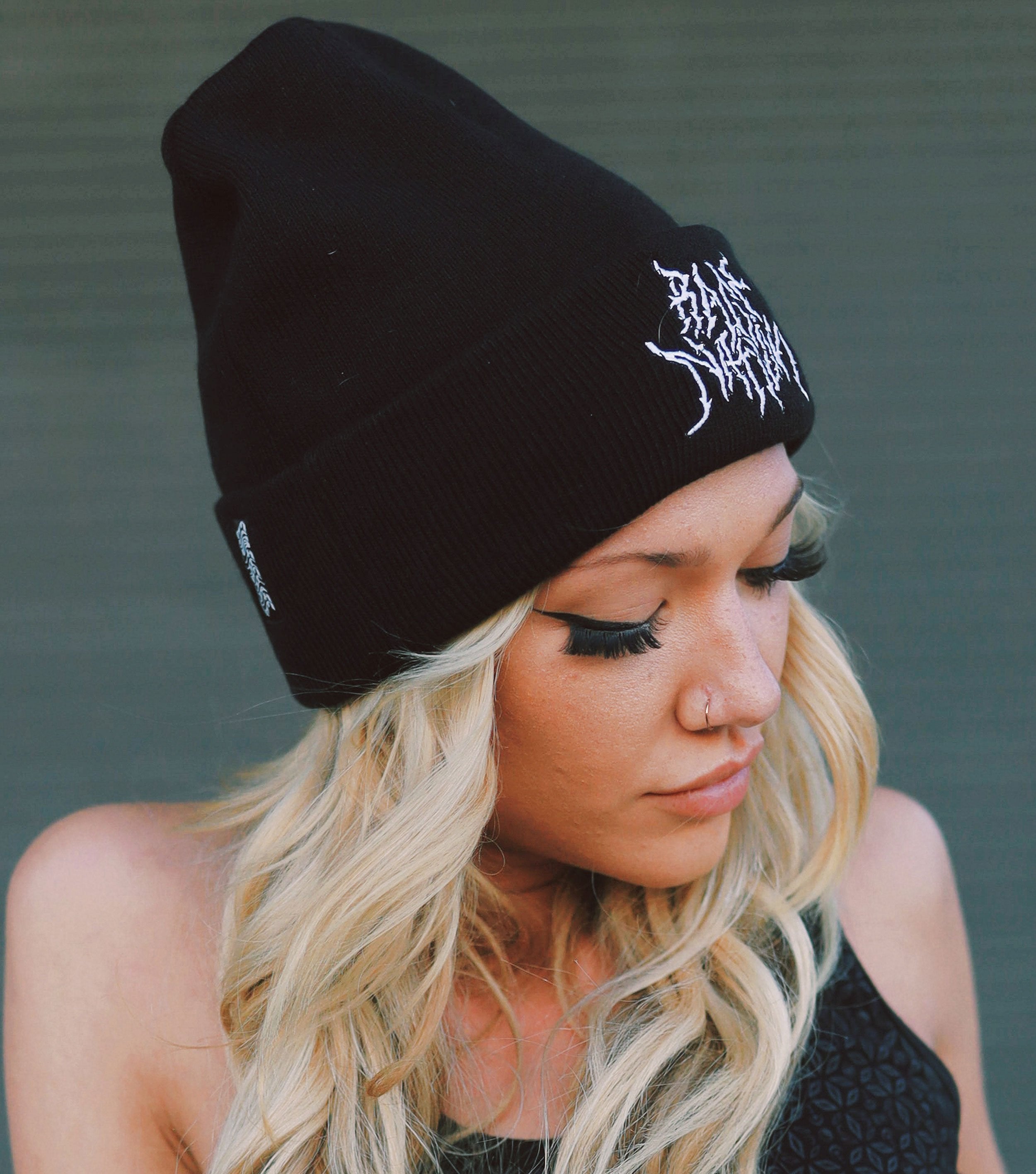 END THE HATE V1 • Metal Logo Knit Beanie Beanie