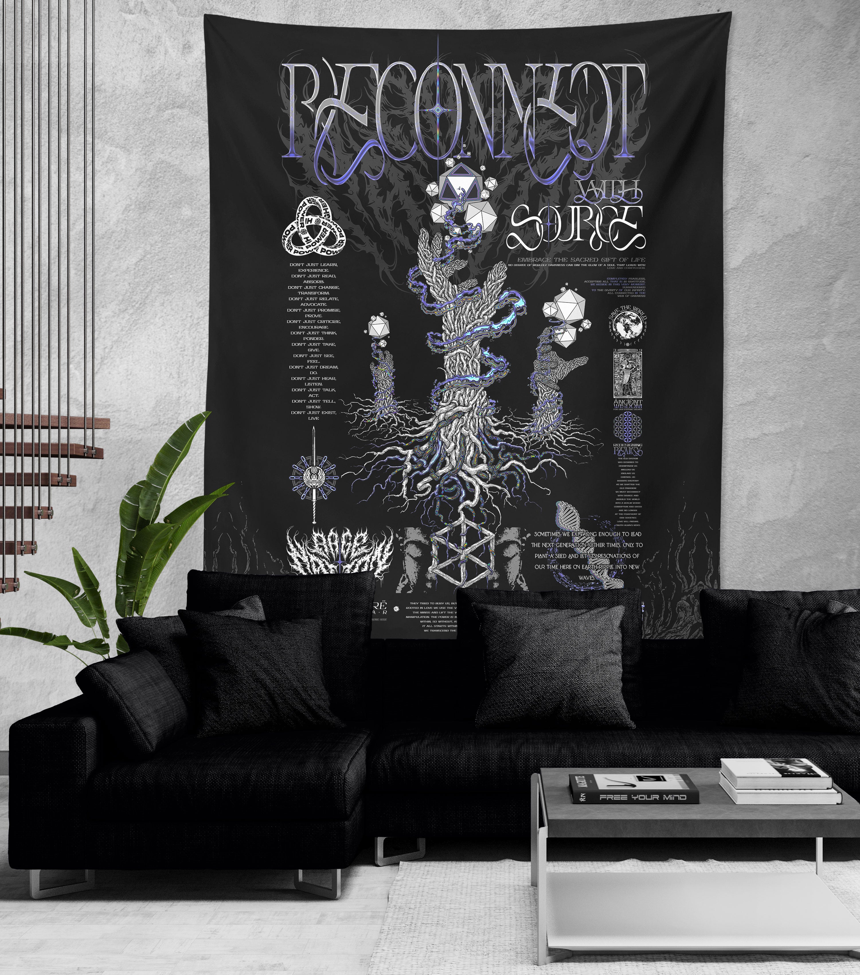 RECONNECT WITH SOURCE • Wall Tapestry