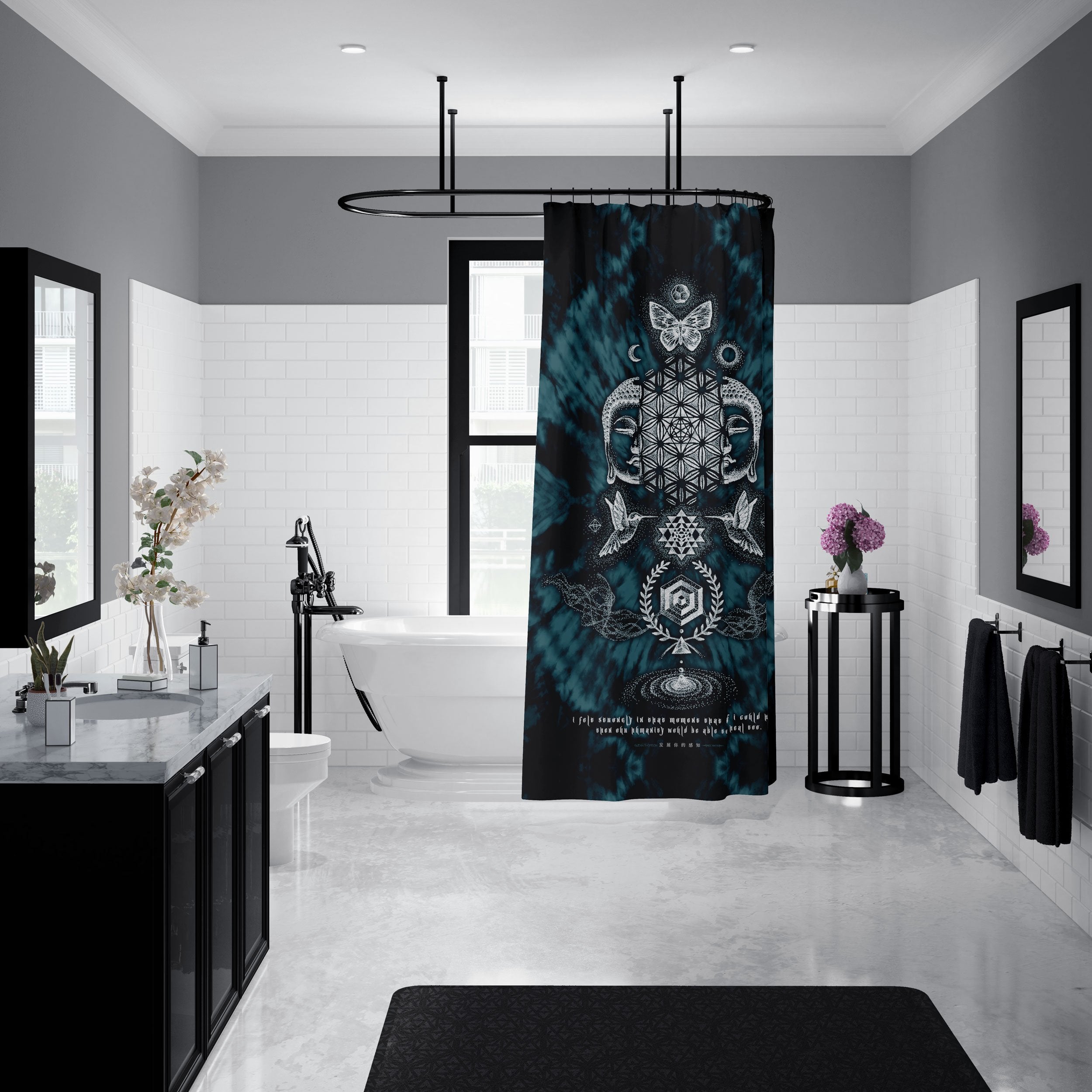 RESACRALIZATION V2 • GLENN THOMSON • Shower Curtain