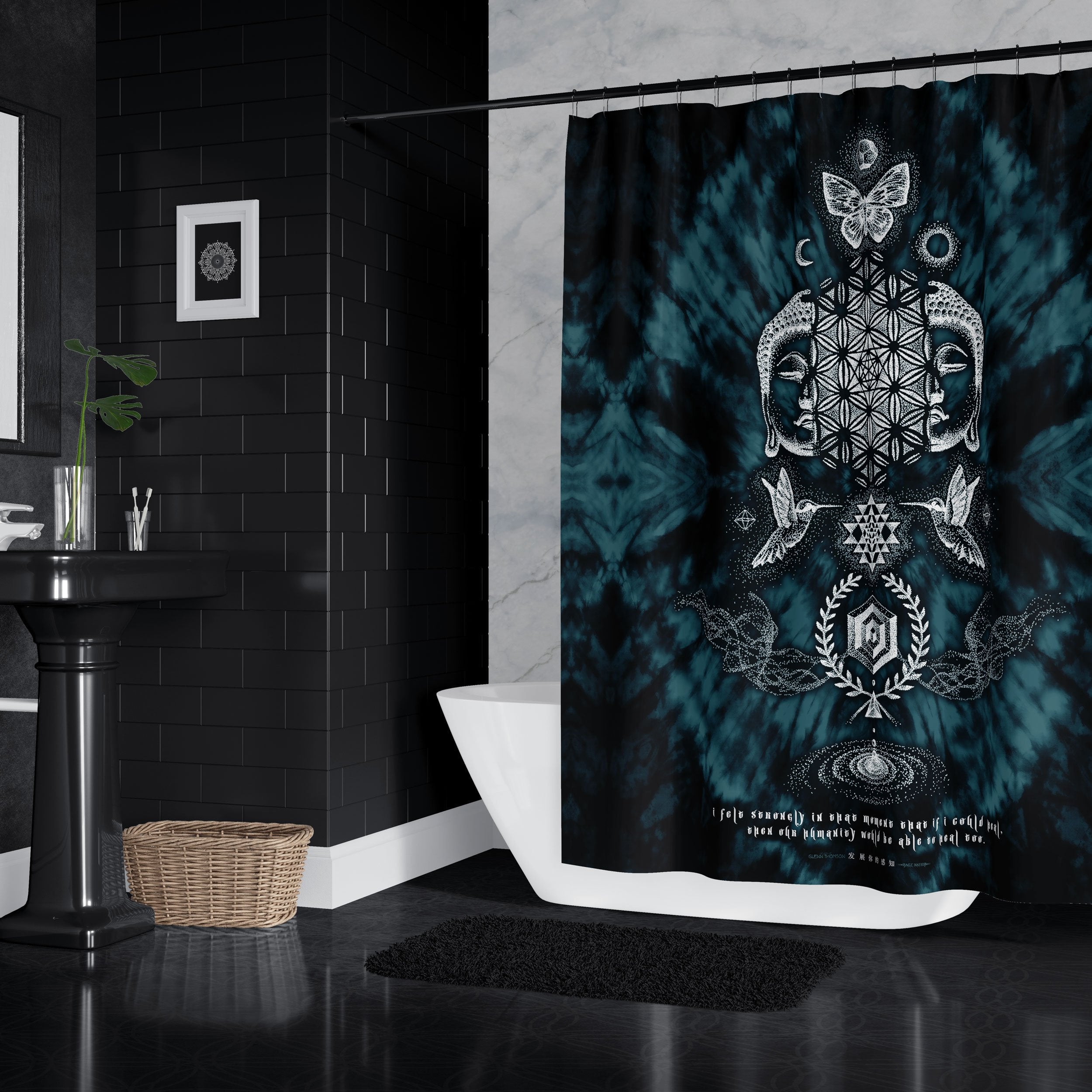 RESACRALIZATION V2 • GLENN THOMSON • Shower Curtain