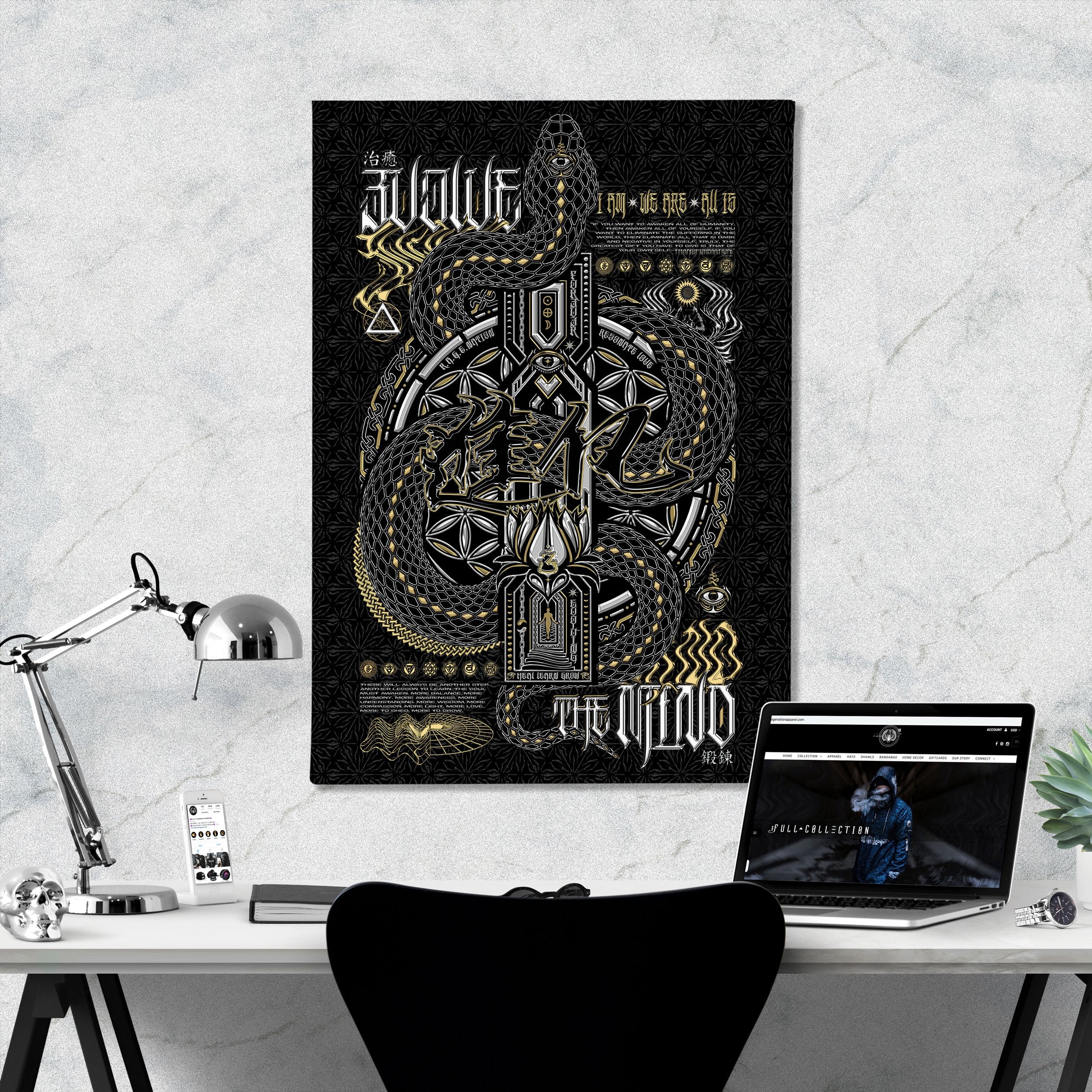 NEW • EVOLVE THE MIND • Limited Edition • Vertical Canvas Canvas