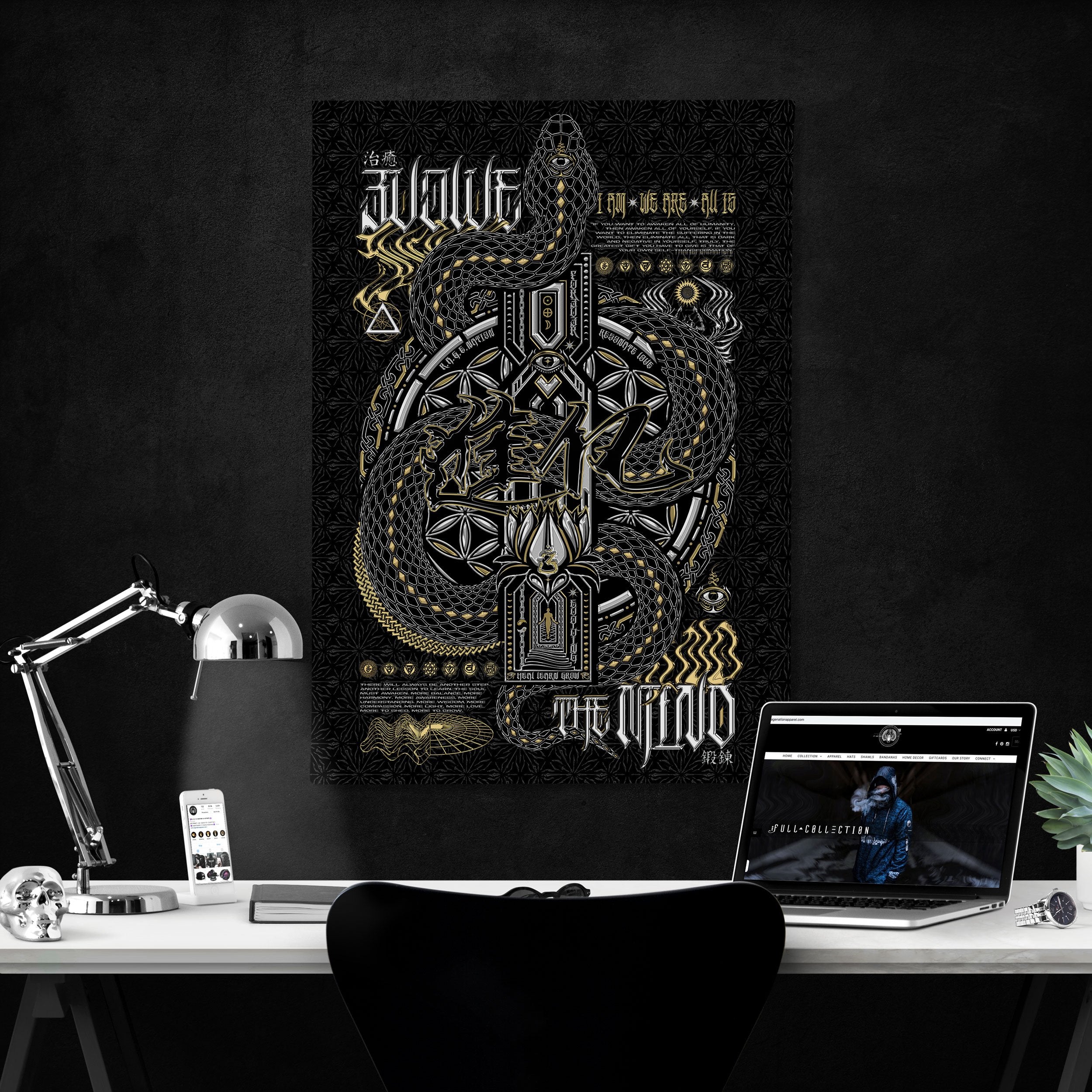 NEW • EVOLVE THE MIND • Limited Edition • Vertical Canvas Canvas