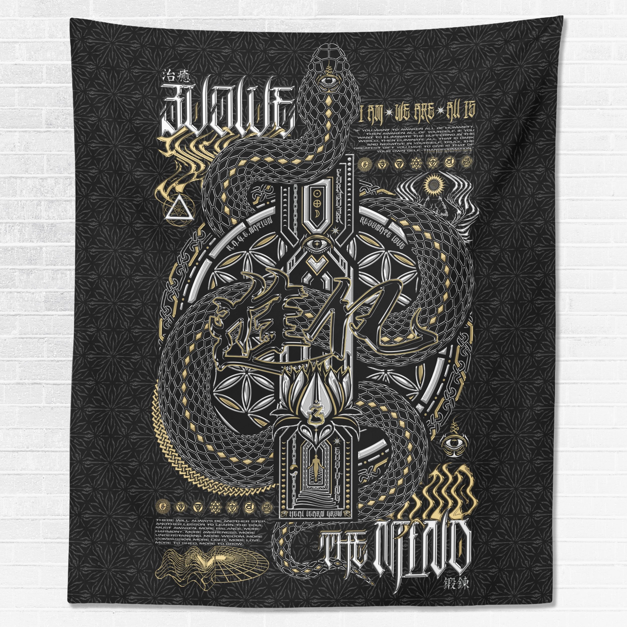NEW • EVOLVE THE MIND V1 • Wall Tapestry Tapestry
