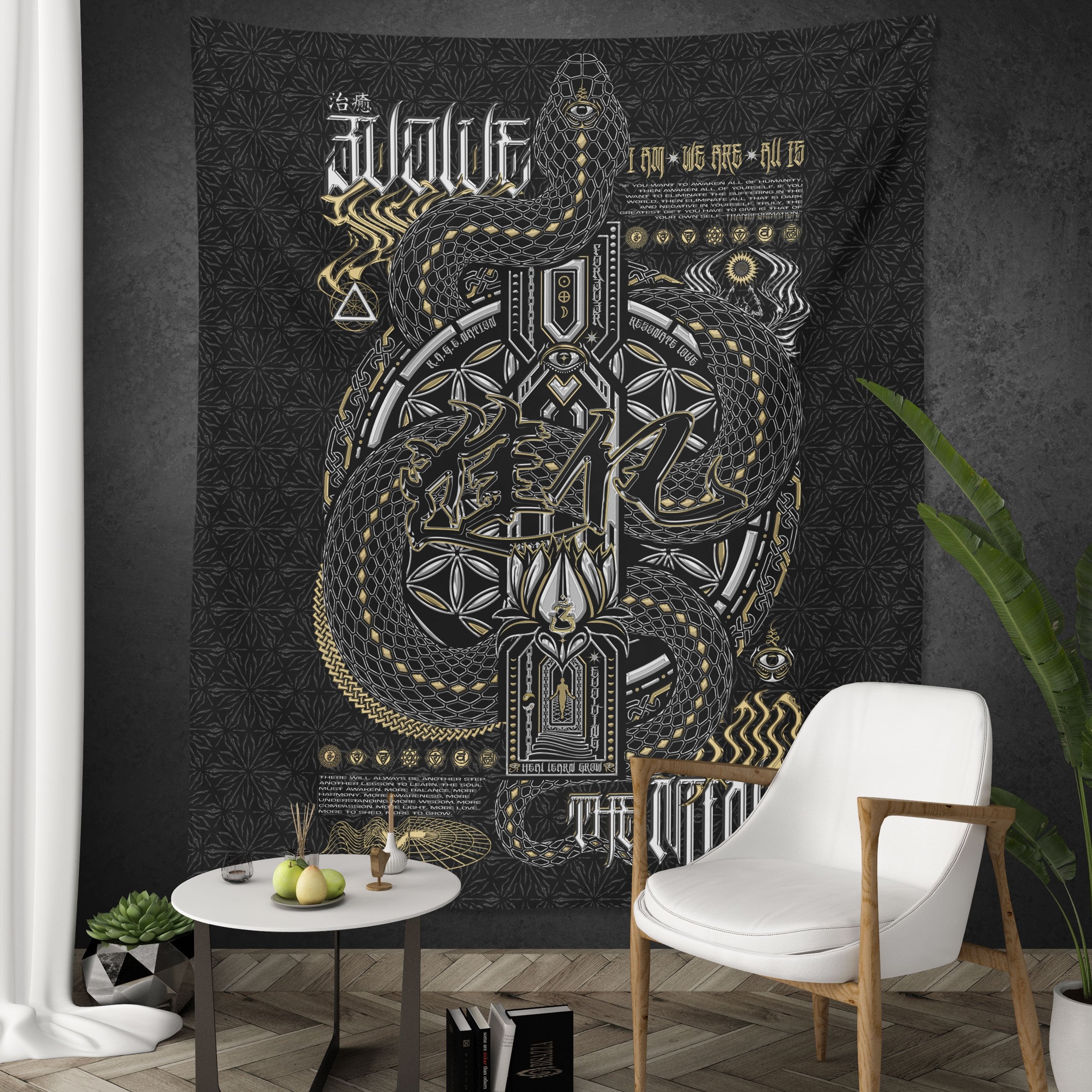 NEW • EVOLVE THE MIND V1 • Wall Tapestry Tapestry
