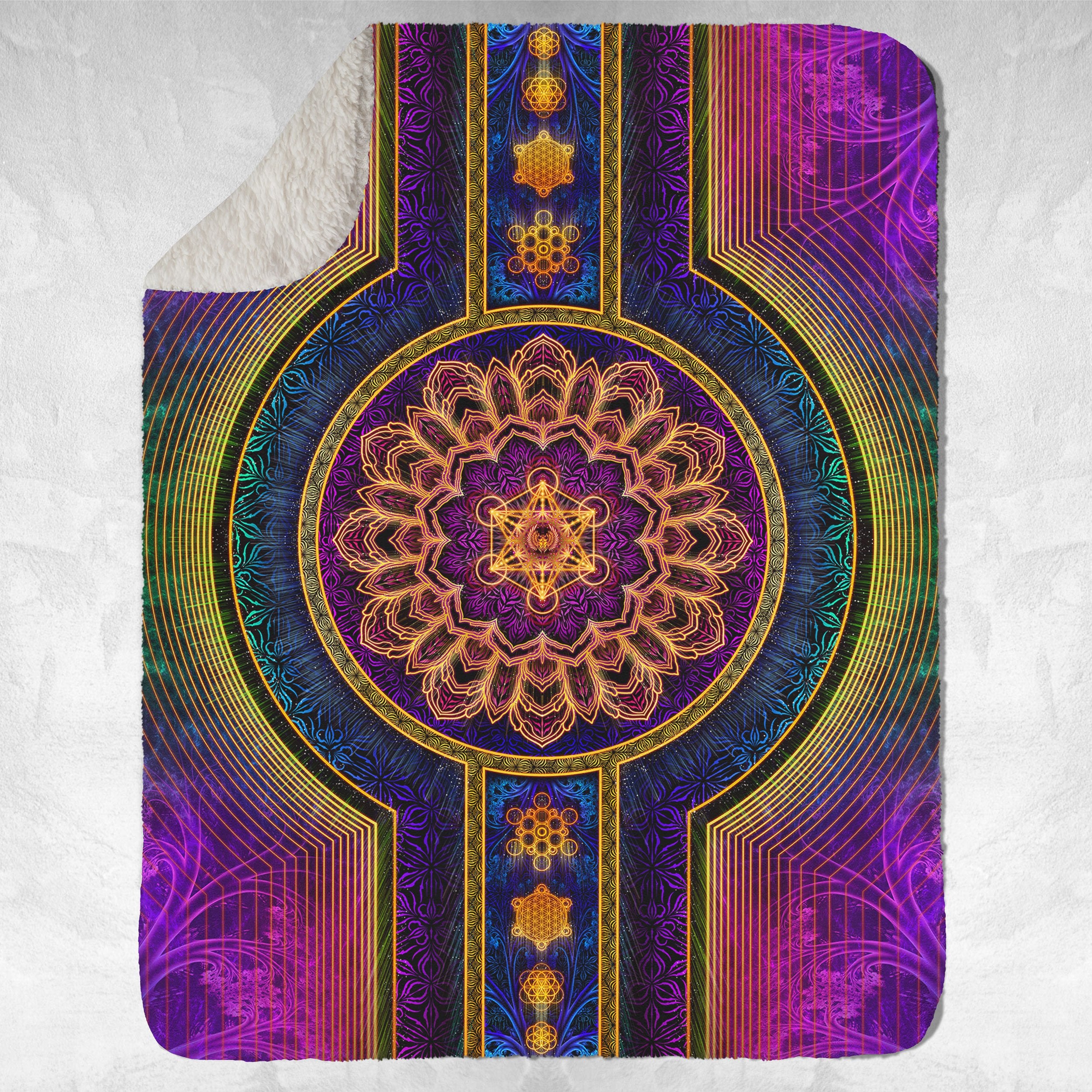 STAGES OF LIGHT V1 • YANTRART • Sherpa Blanket Blanket