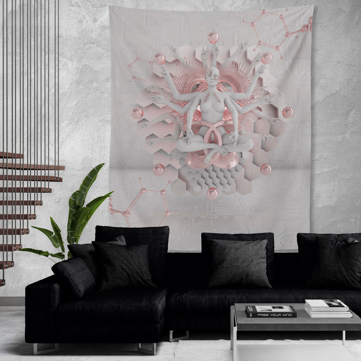GOT EM • GLASS CRANE • Wall Tapestry Tapestry