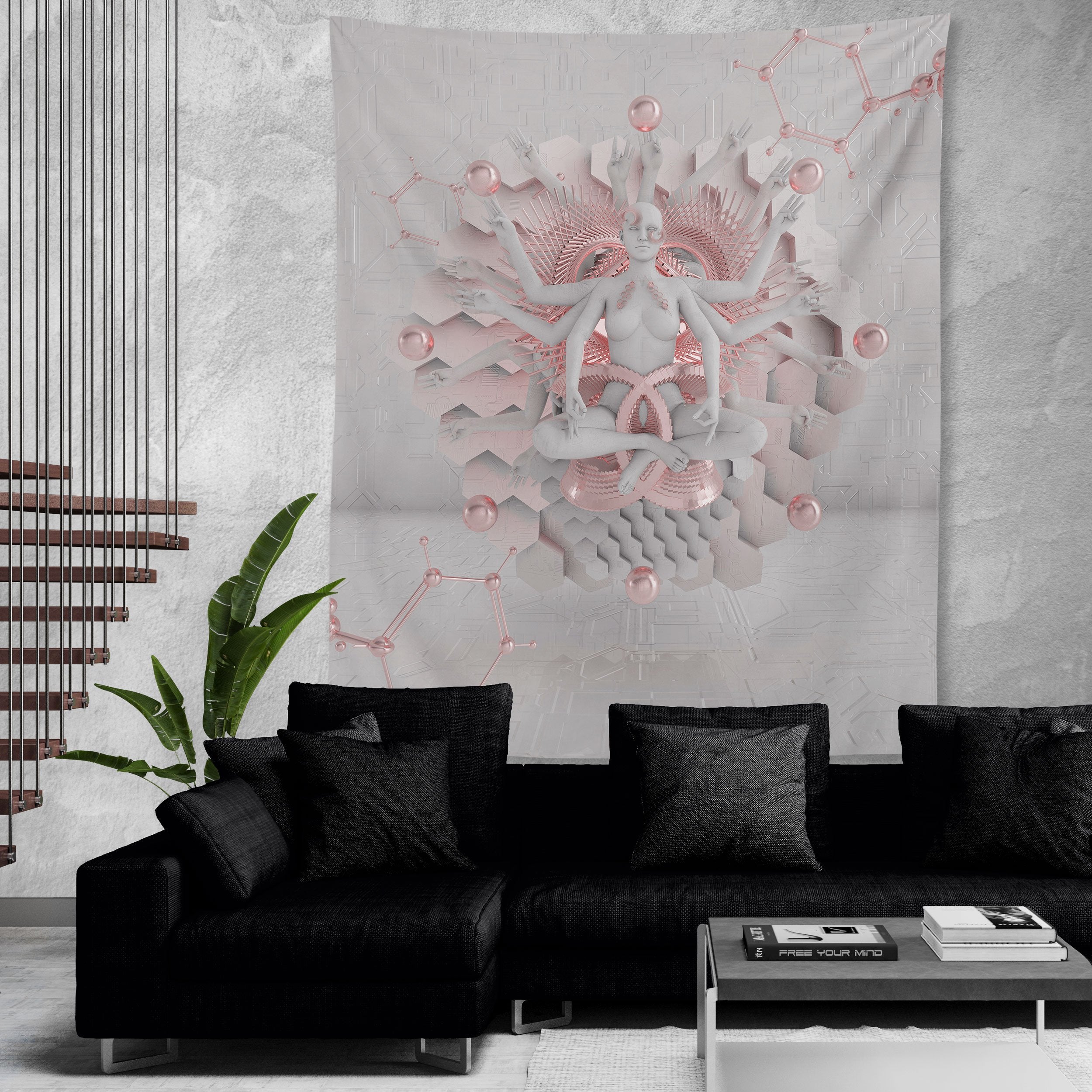 GOT EM • GLASS CRANE • Wall Tapestry Tapestry