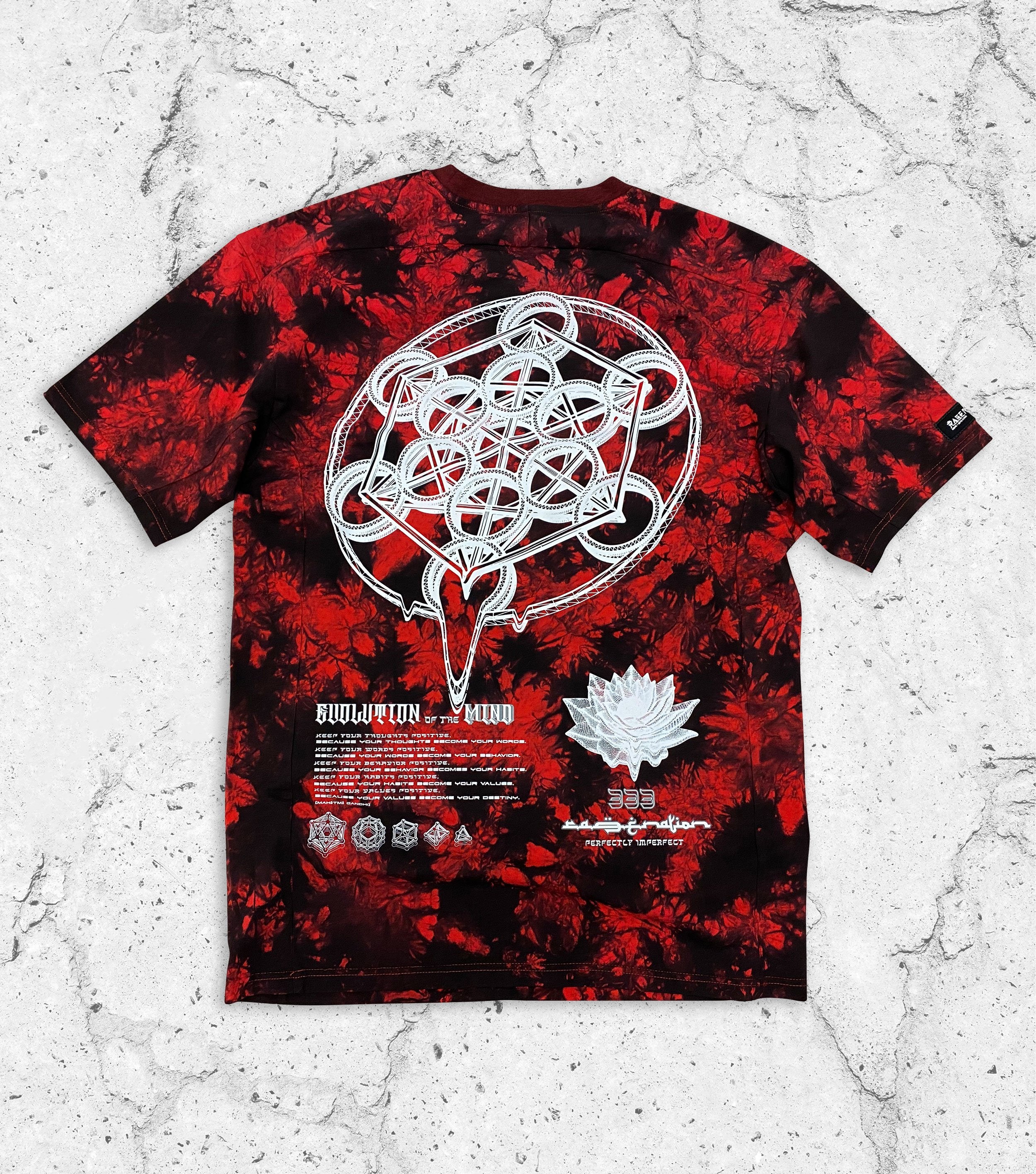 COMING SOON • THINK WISELY V2 • Red Tie-Dye T-Shirt T-Shirt 