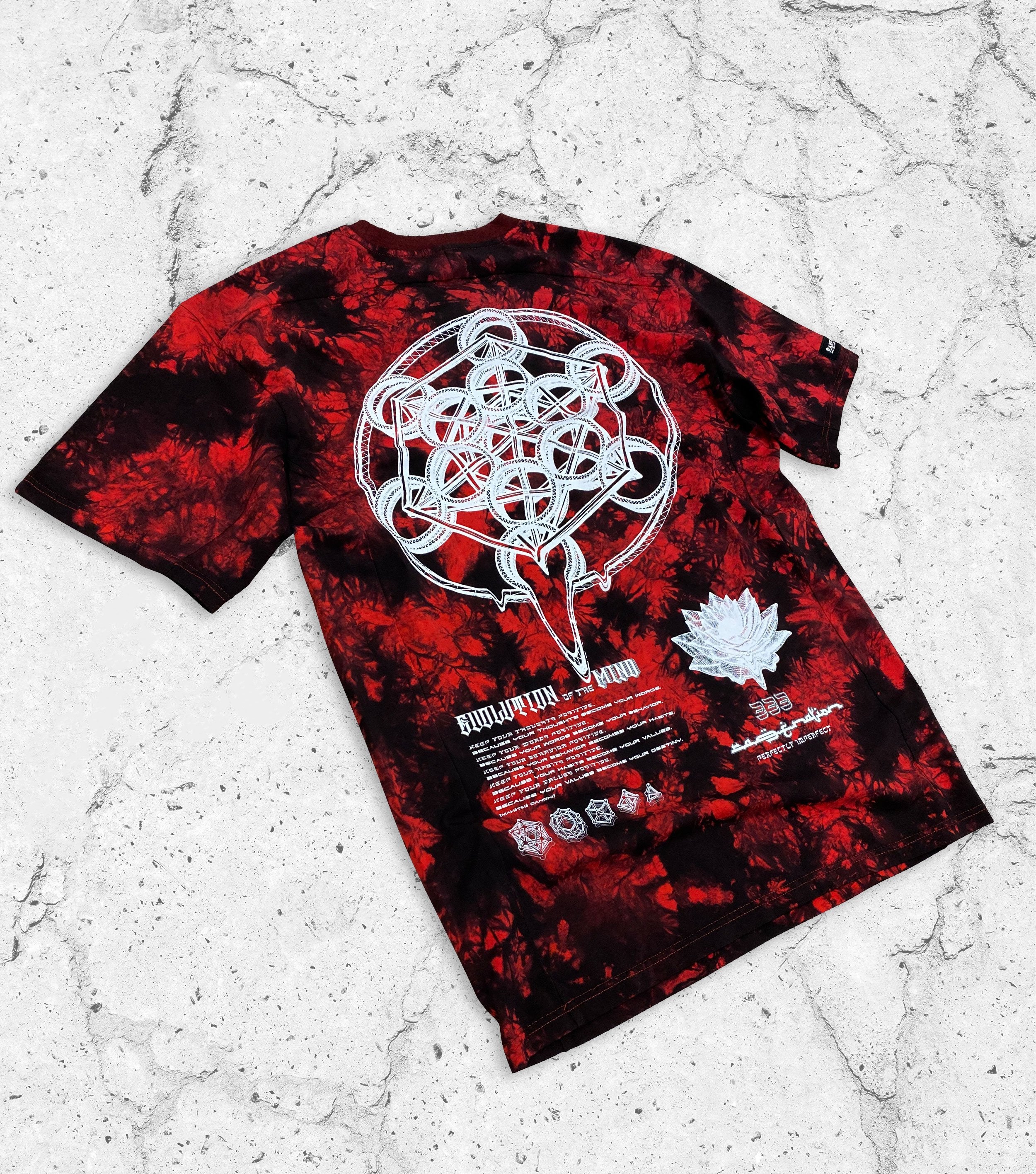 COMING SOON • THINK WISELY V2 • Red Tie-Dye T-Shirt T-Shirt 