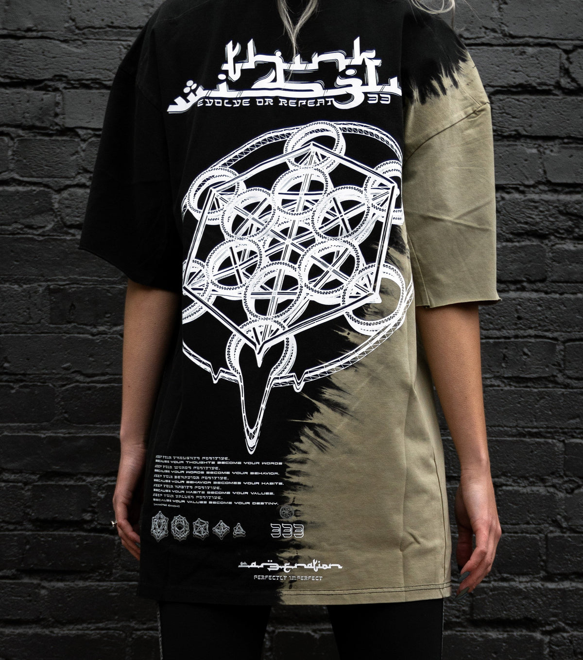 THINK WISELY V1 • Bleach Tie-Dye T-Shirt T-Shirt