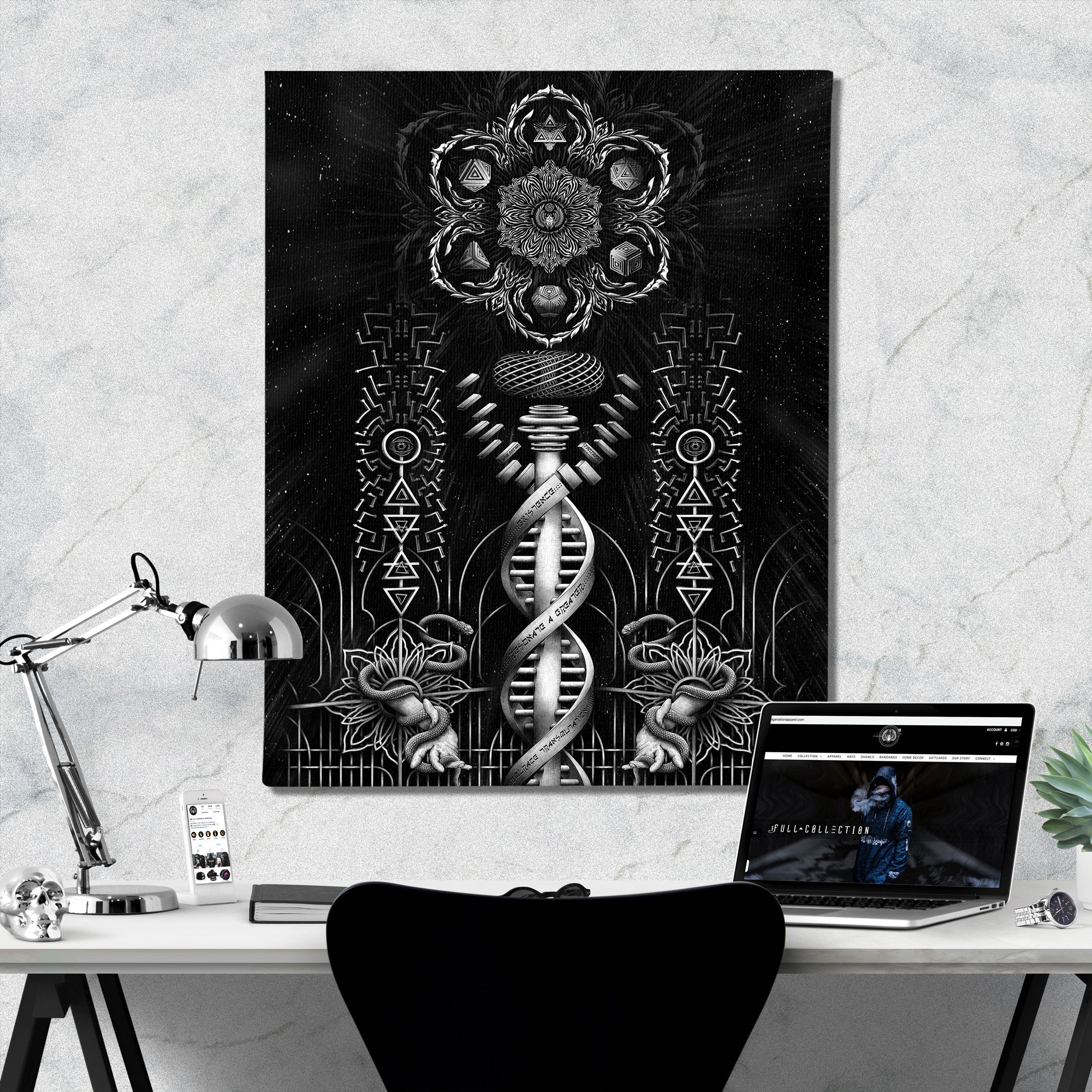 TRANSMUTATION • YANTRART • Vertical Canvas Wrap Canvas