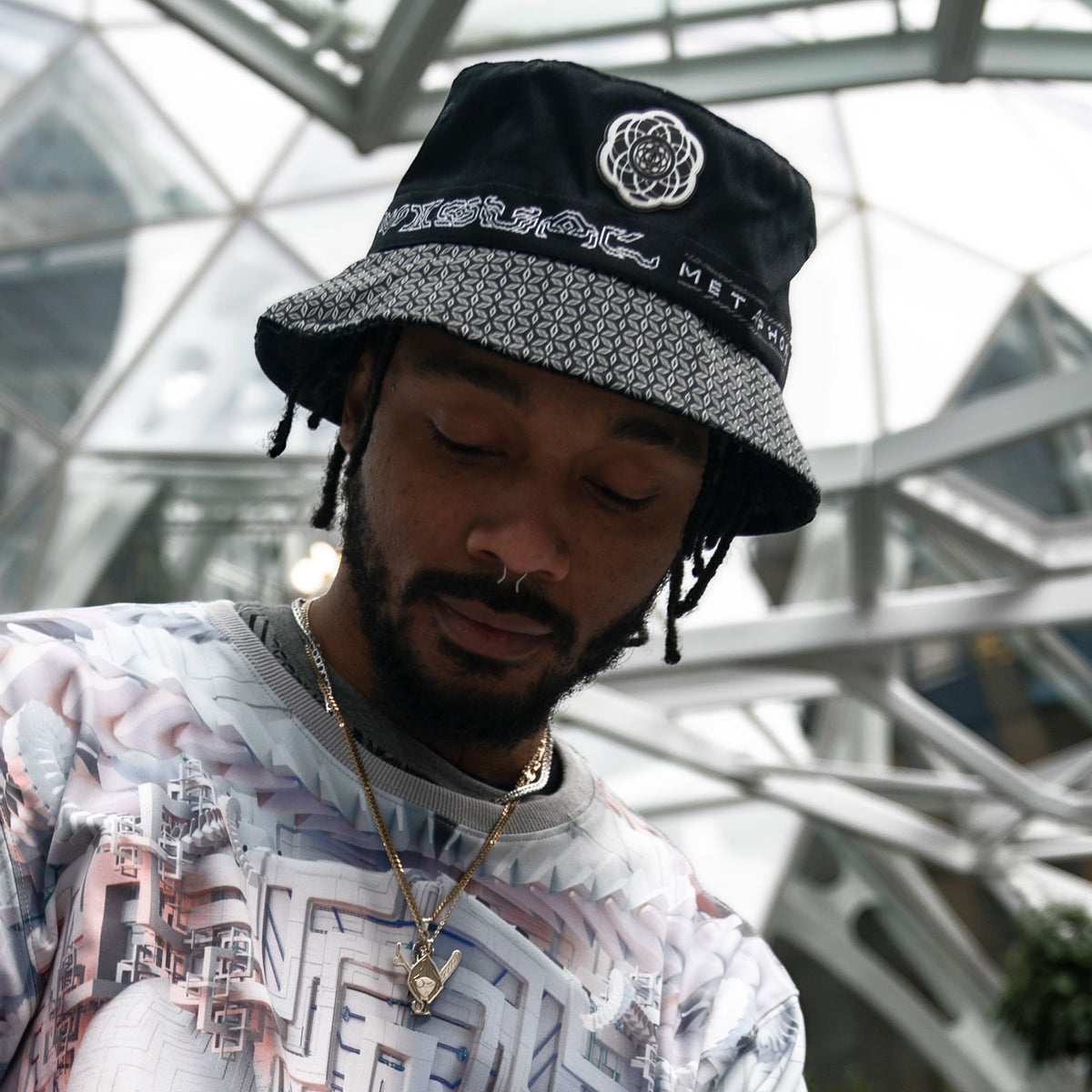 DROPS TODAY 2:22PM PCT • VISUAL METAPHORS • Reversible Bucket Hat Bucket Hat