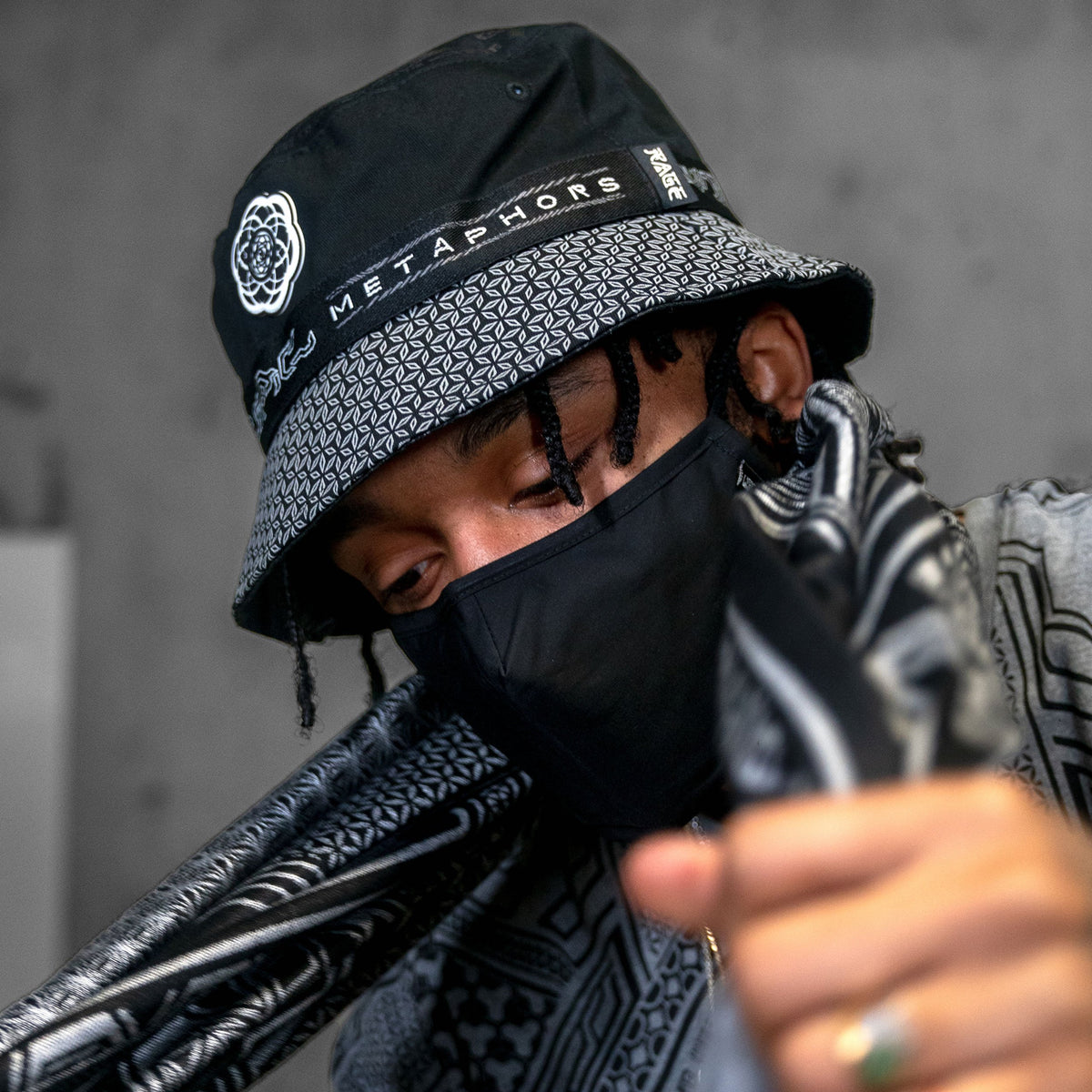 DROPS TODAY 2:22PM PCT • VISUAL METAPHORS • Reversible Bucket Hat Bucket Hat