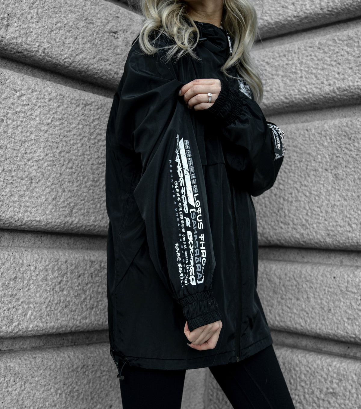 LOTUS THRONE • GLENN THOMSON COLLAB • Waterproof Zip-Up Windbreaker Windbreaker