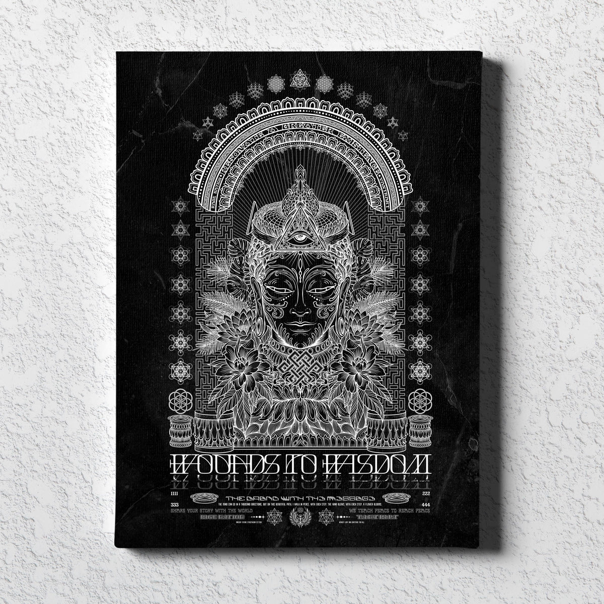 WOUNDS TO WISDOM • YANTRART • Vertical Canvas Wrap Canvas