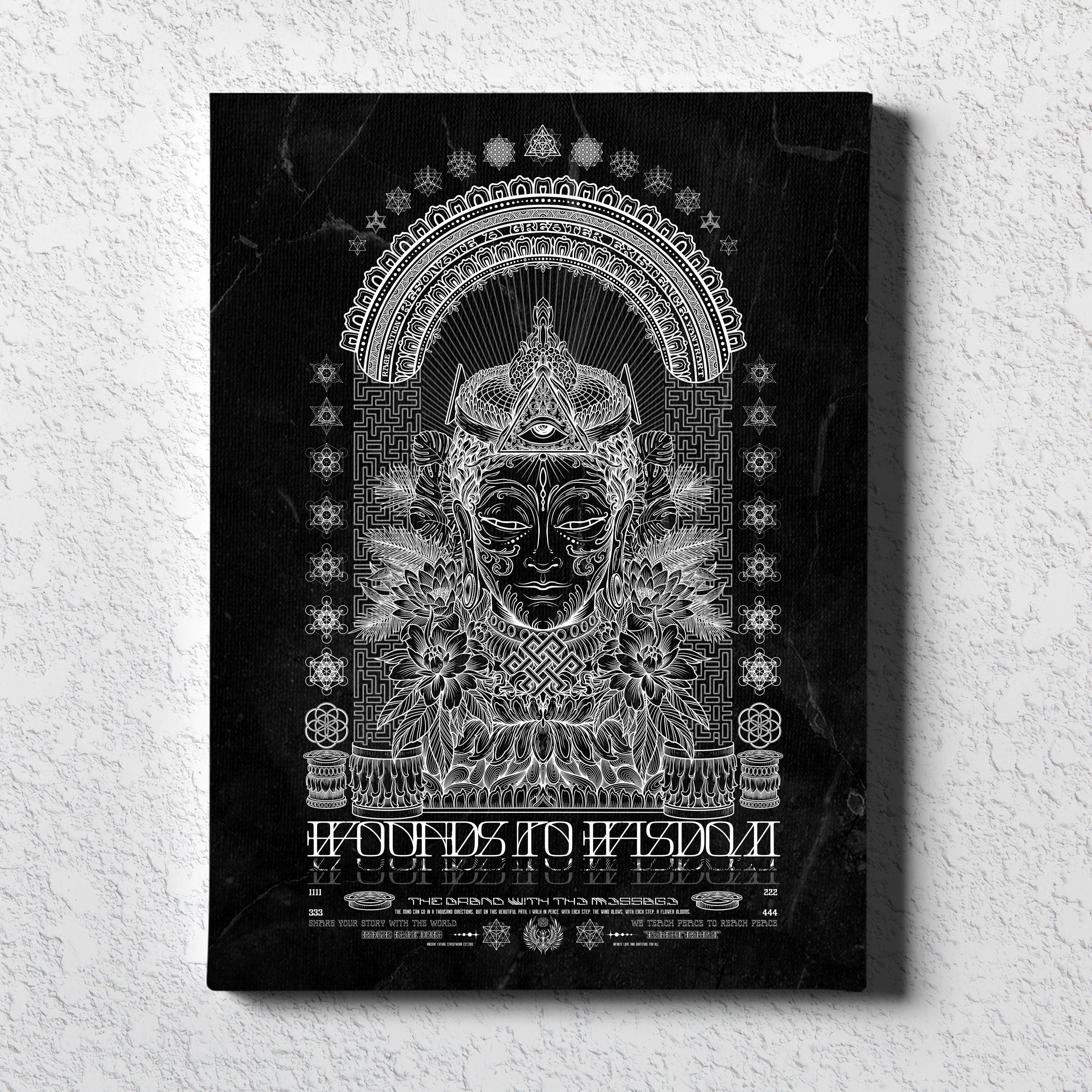 WOUNDS TO WISDOM • YANTRART • Vertical Canvas Wrap Canvas