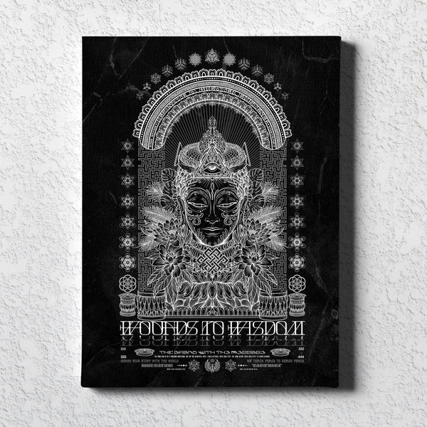 WOUNDS TO WISDOM • YANTRART • Vertical Canvas Wrap Canvas