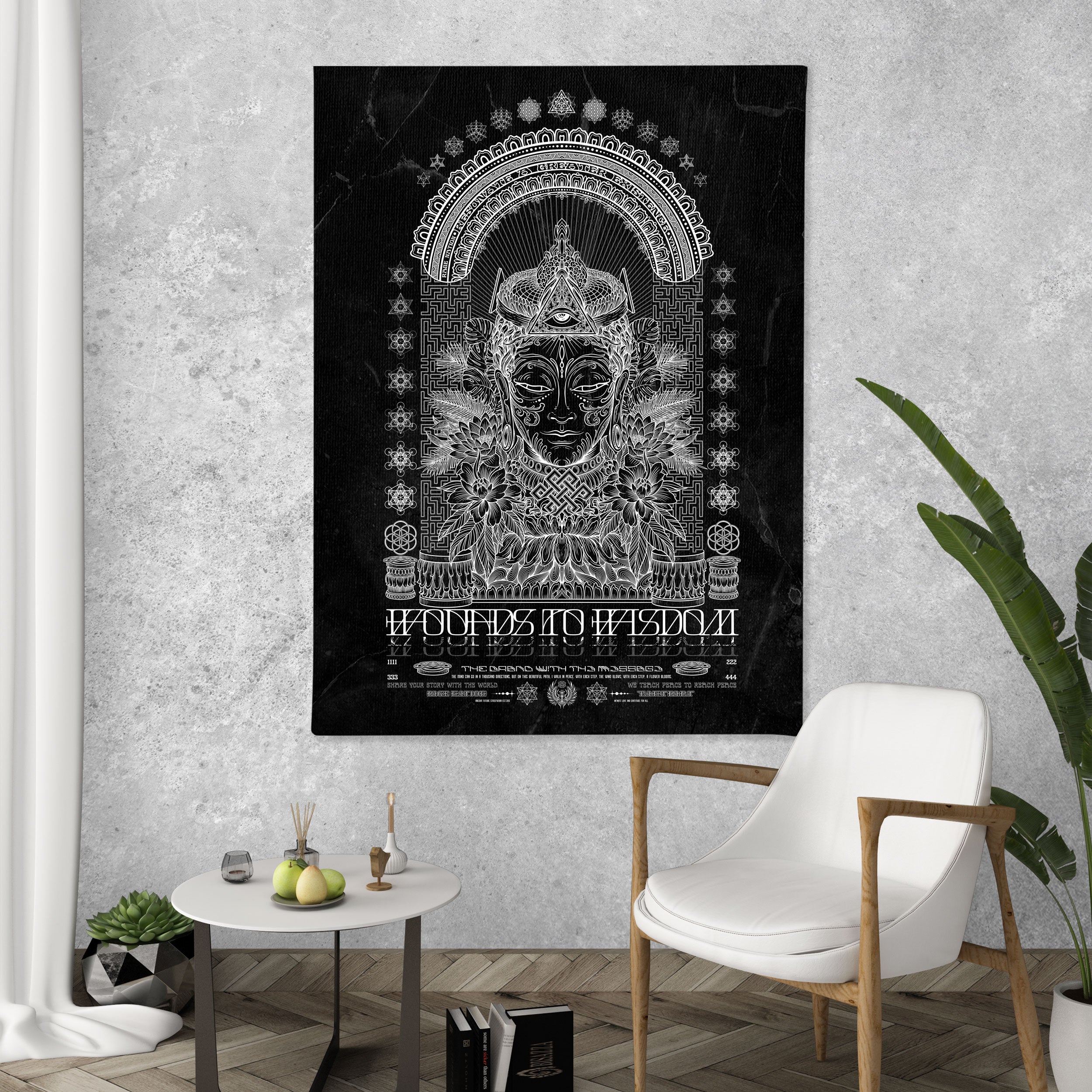 WOUNDS TO WISDOM • YANTRART • Vertical Canvas Wrap Canvas