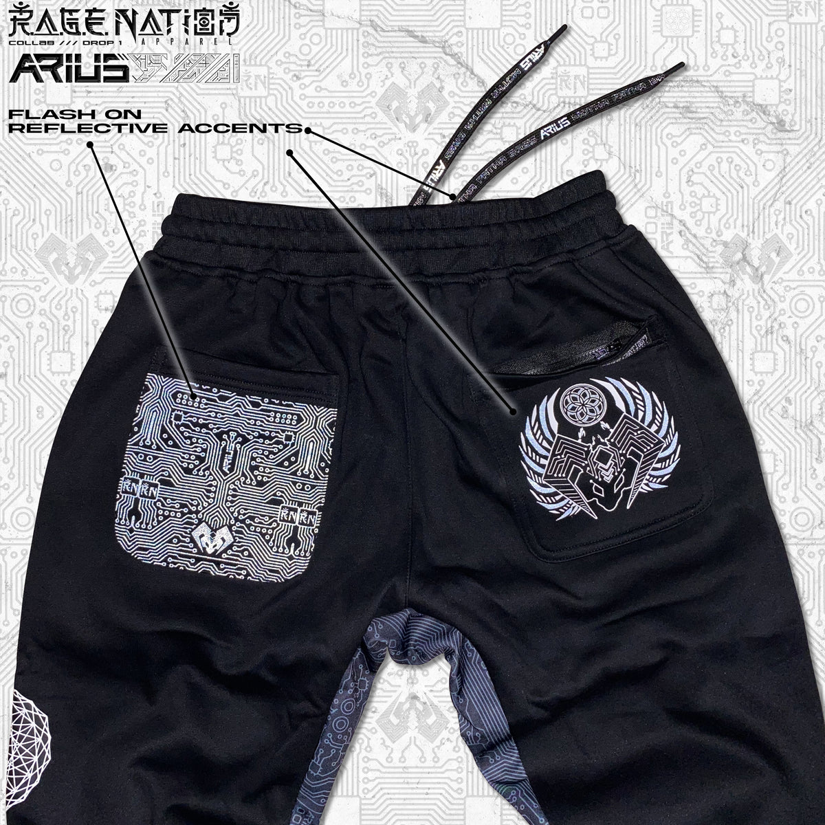 ARIUS COLLAB • MOTHA FATHA BASS • Hidden Pocket Unisex Joggers Joggers