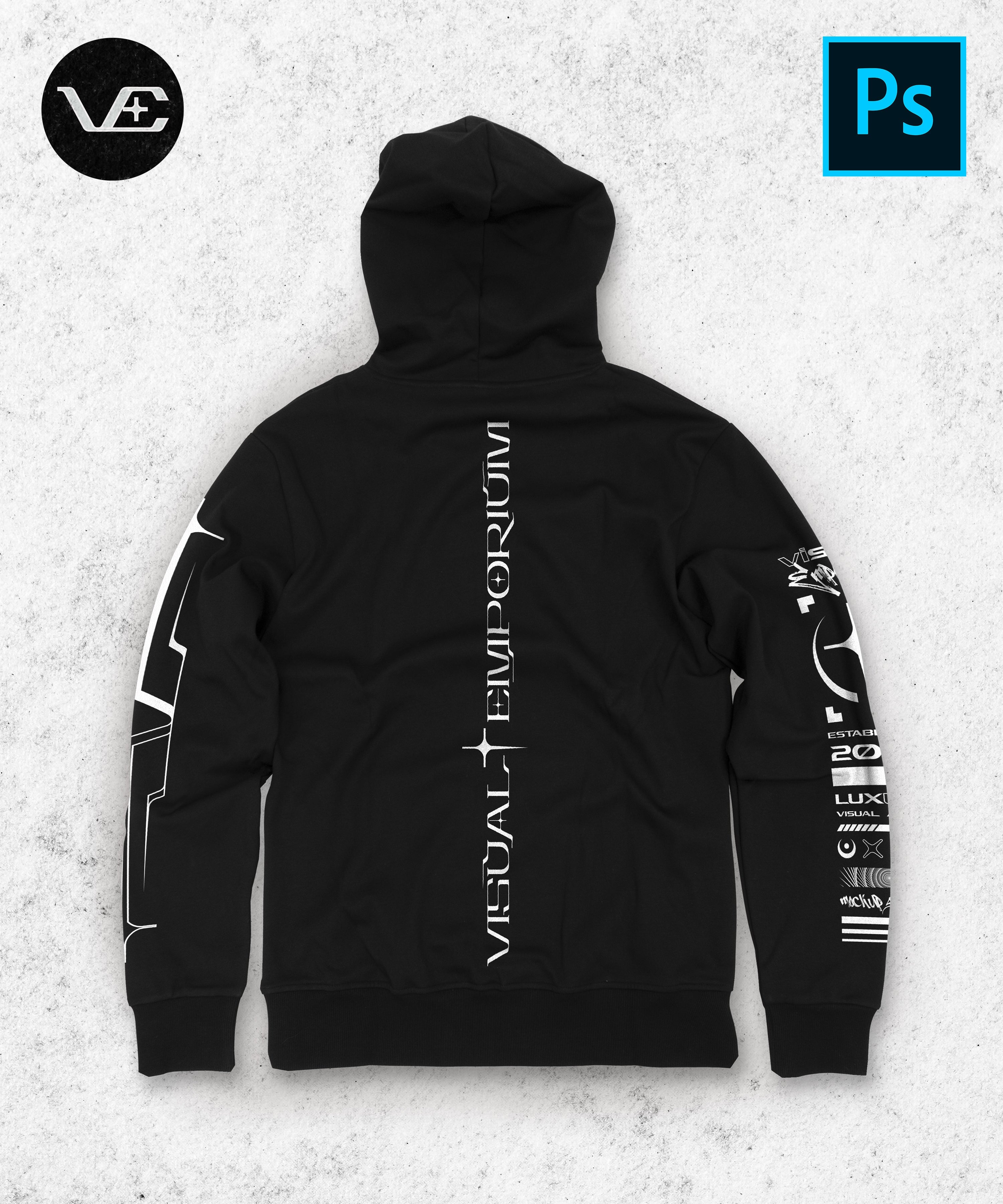 Visual Emporium - Flat Hoodie - Premium Digital Mockup