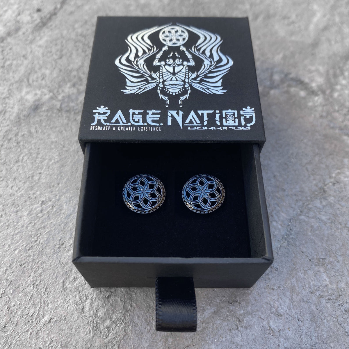 BLACK GOLD PLATED • 925 Sterling Silver Geometric Earrings Jewelry