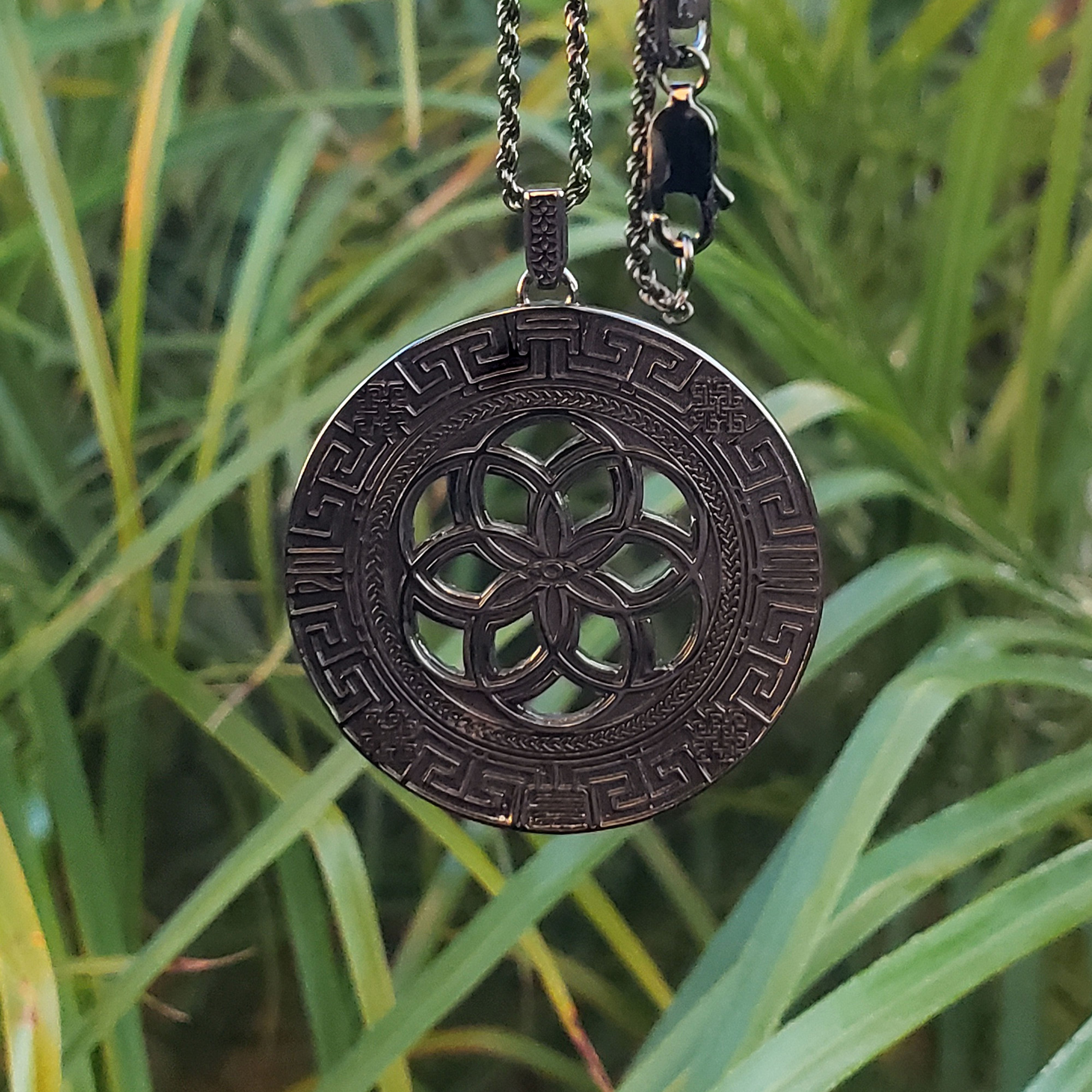 BLACK GOLD PLATED • 925 Silver Geometric Amulet Jewelry