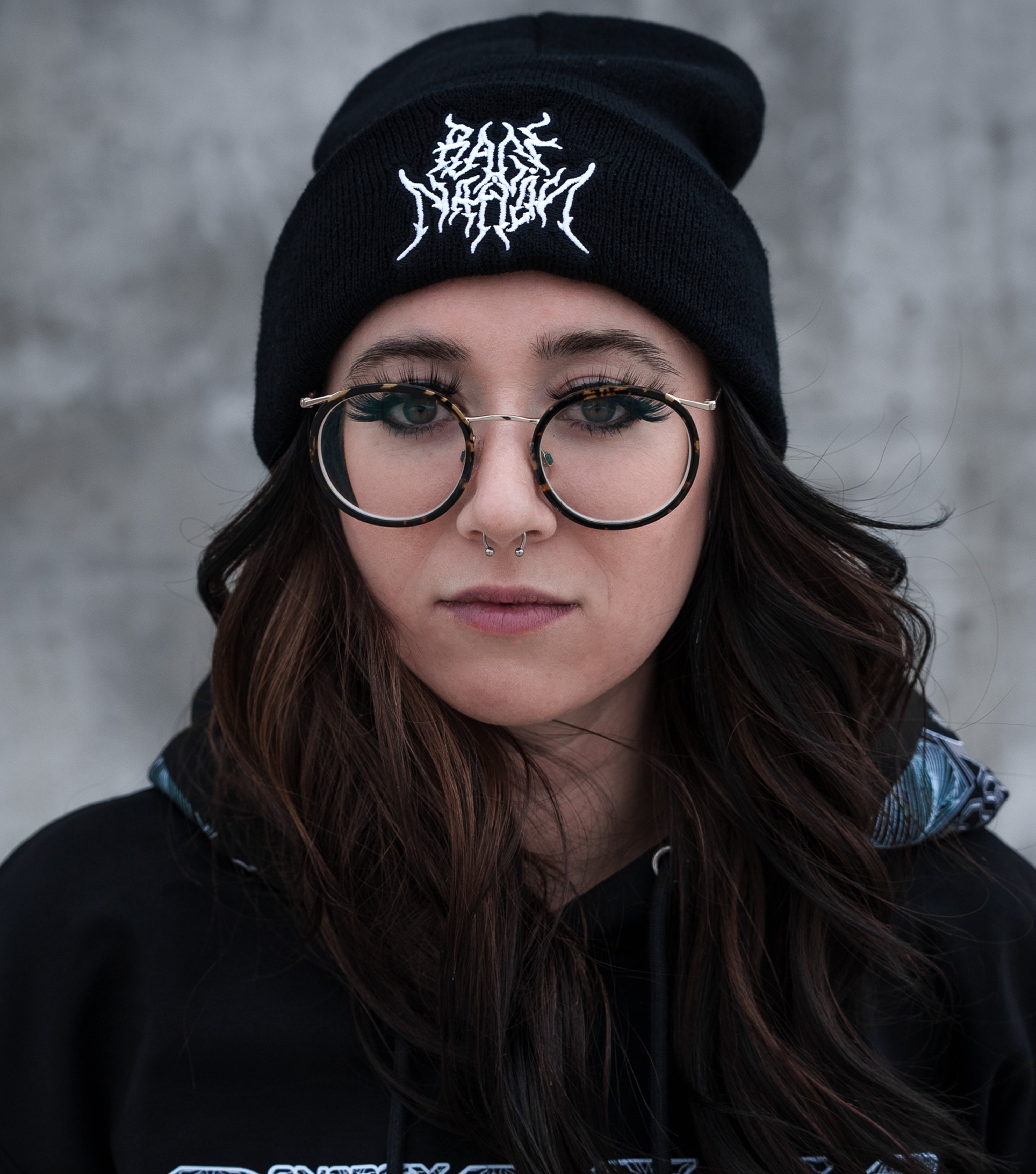 END THE HATE V1 • Metal Logo Knit Beanie Beanie