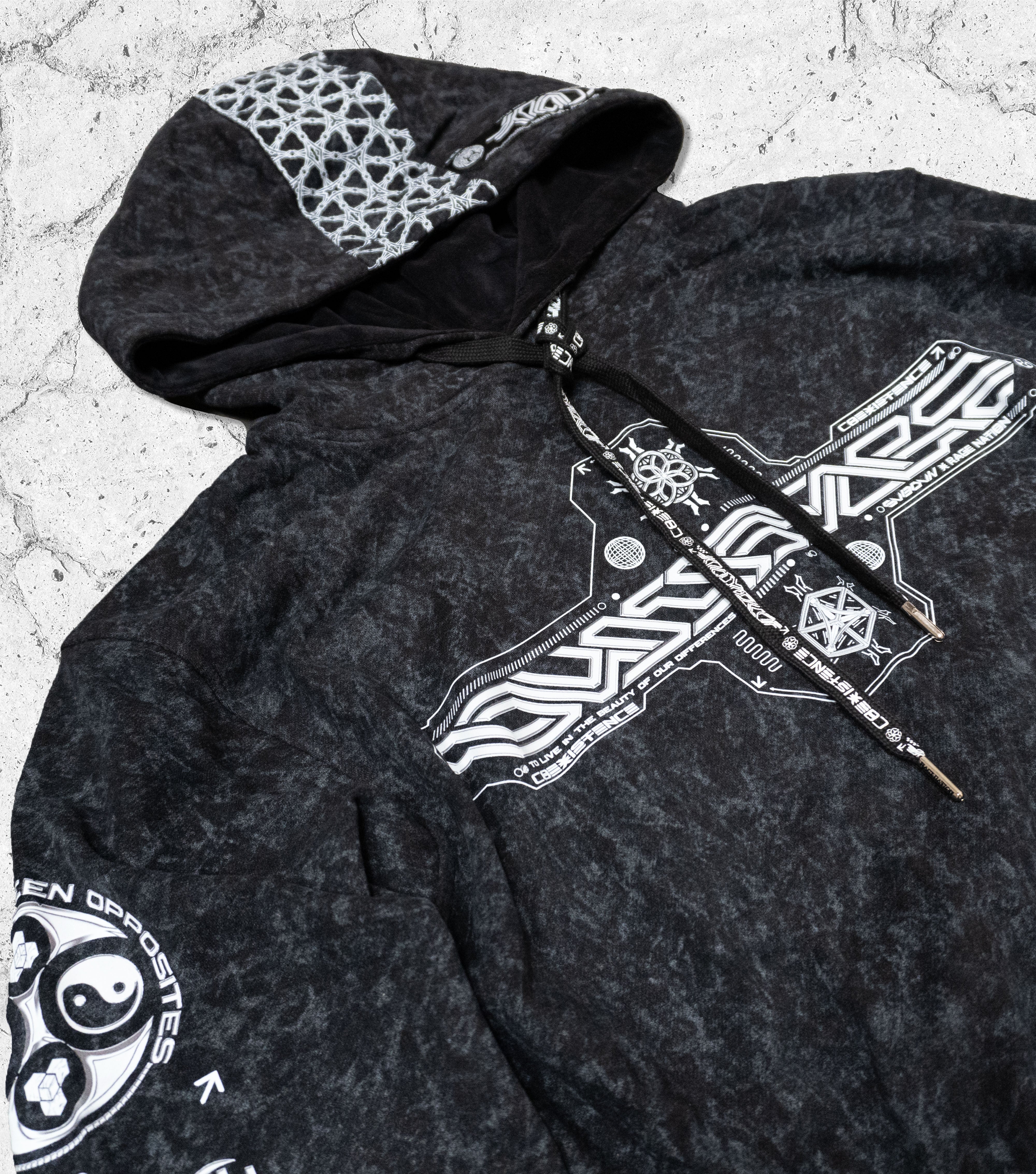 COEXIST V2 • ACIDWASH • SVBDVN×RNA • Lightweight Premium Hoodie Hoodie