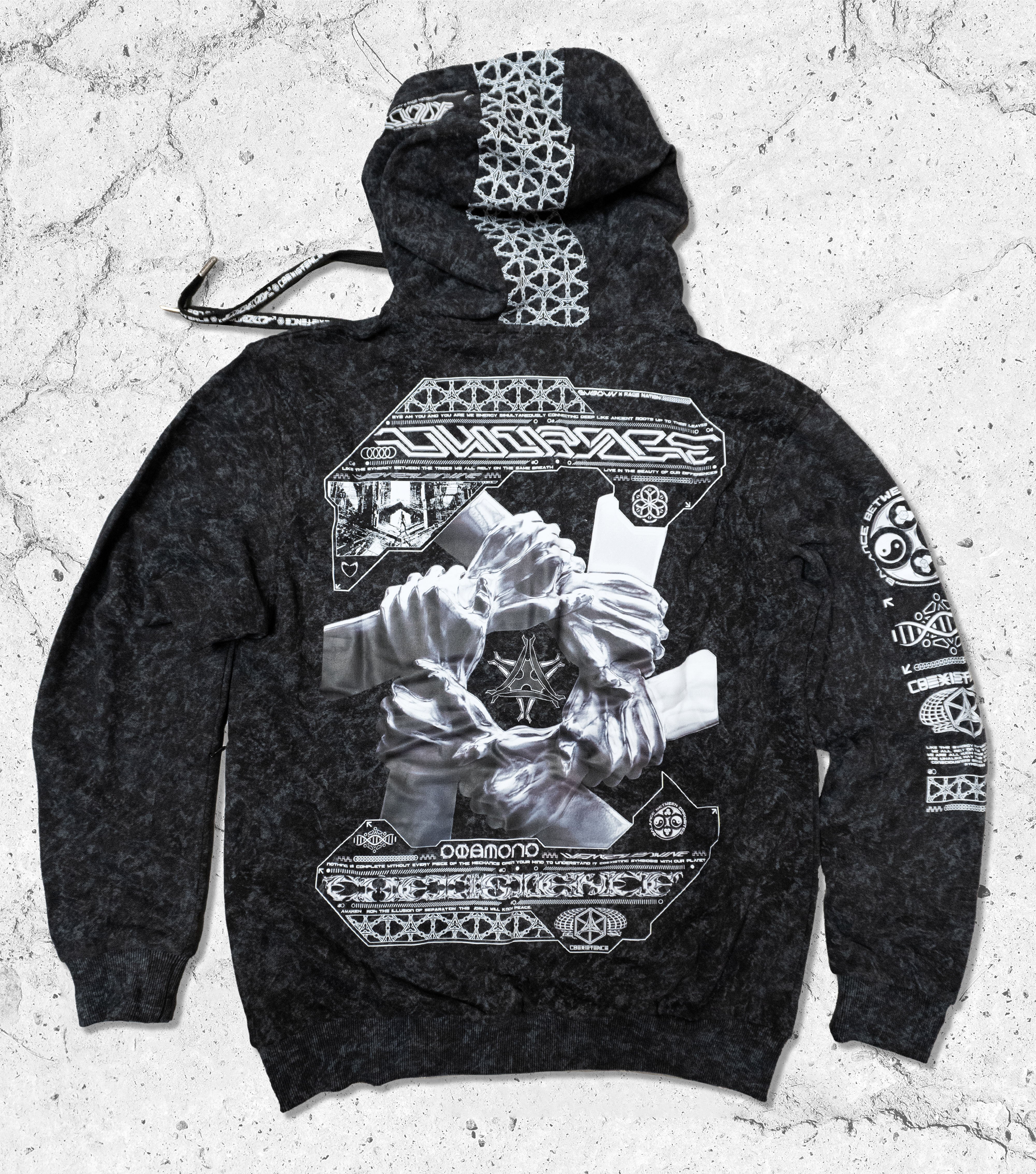 COEXIST V2 • ACIDWASH • SVBDVN×RNA • Lightweight Premium Hoodie Hoodie