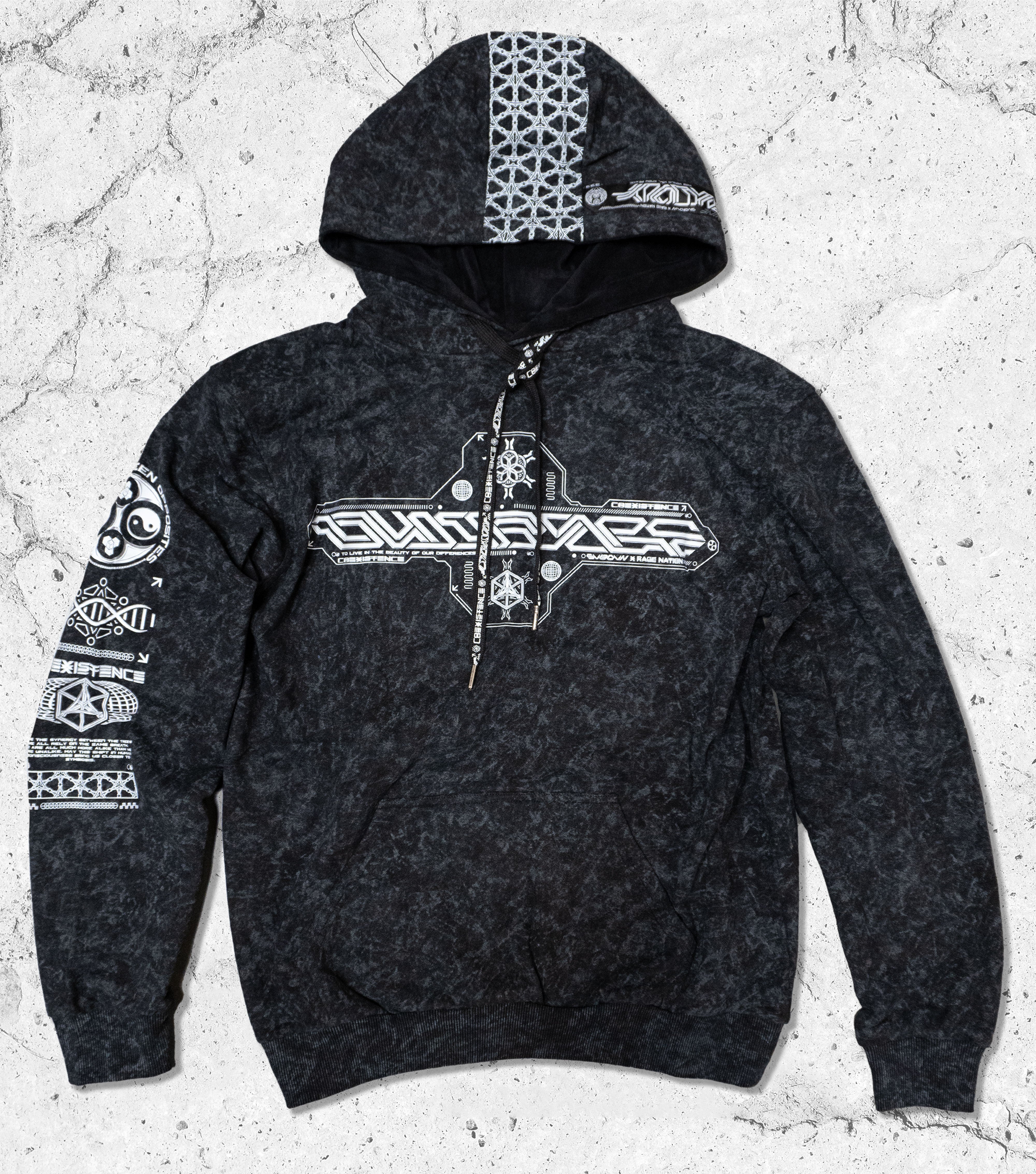 COEXIST V2 • ACIDWASH • SVBDVN×RNA • Lightweight Premium Hoodie Hoodie