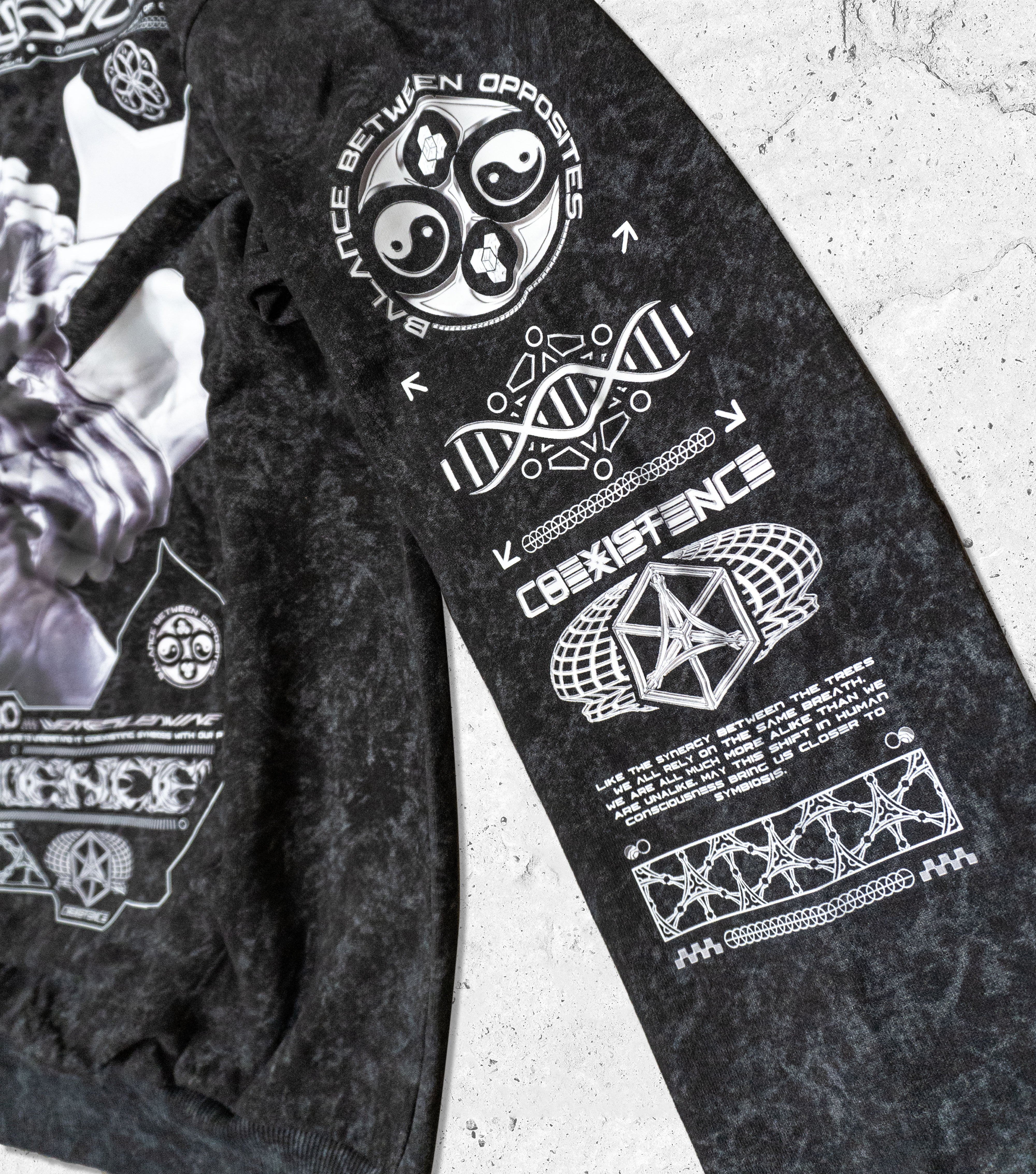 COEXIST V2 • ACIDWASH • SVBDVN×RNA • Lightweight Premium Hoodie Hoodie