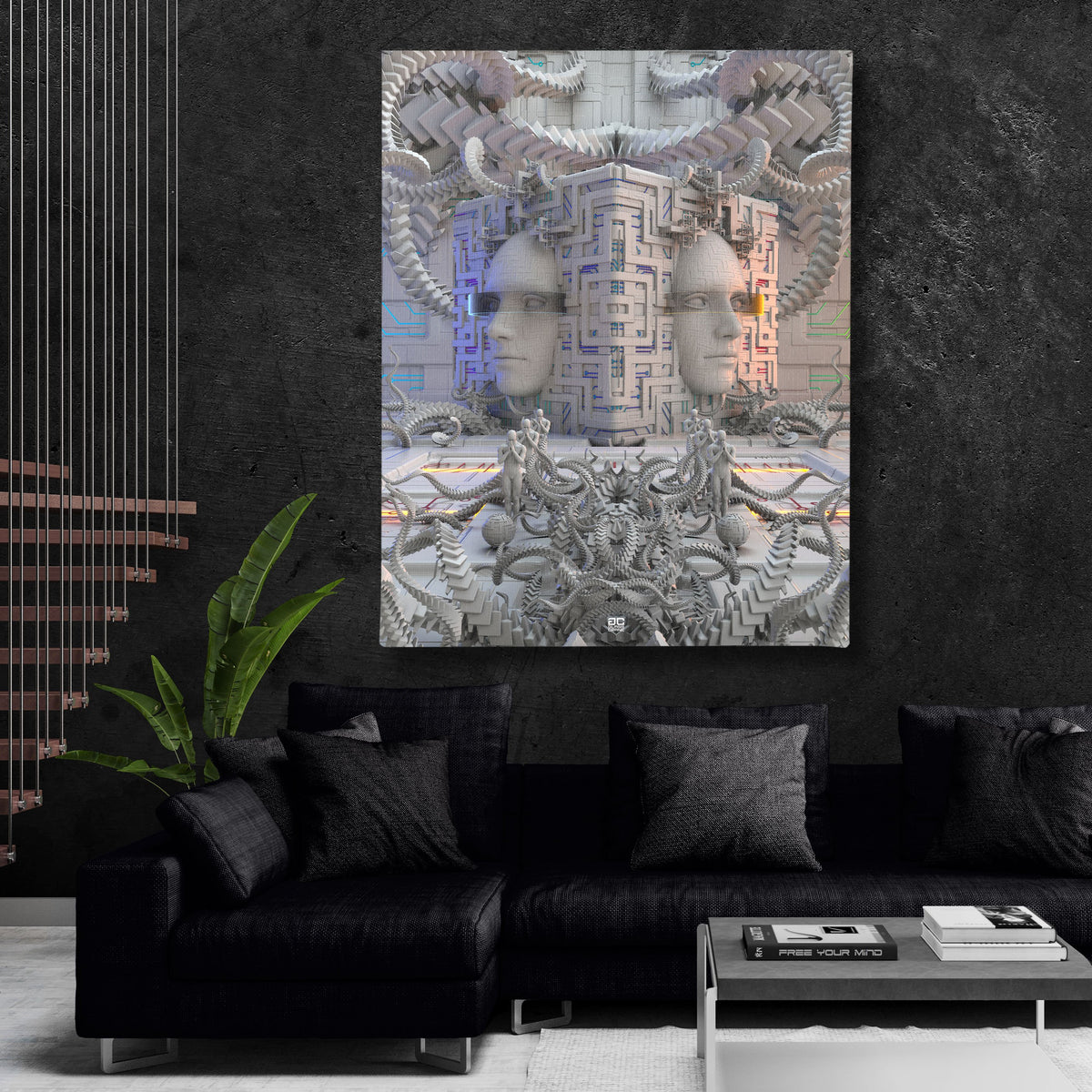 DEFENSE NODE • GLASS CRANE • LE 222 Canvas Wrap Canvas
