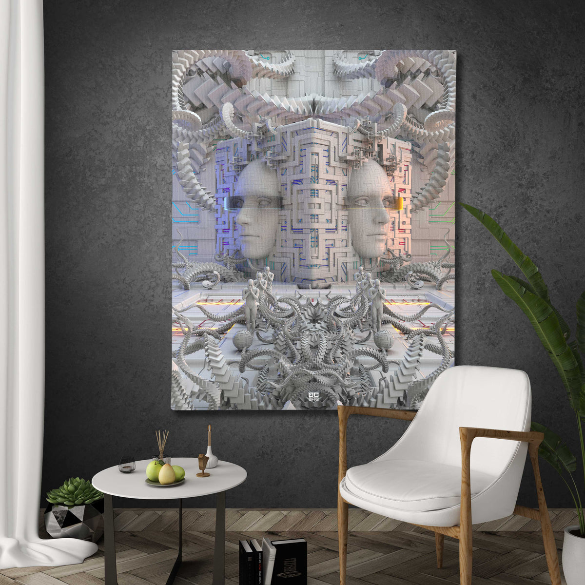 DEFENSE NODE • GLASS CRANE • LE 222 Canvas Wrap Canvas