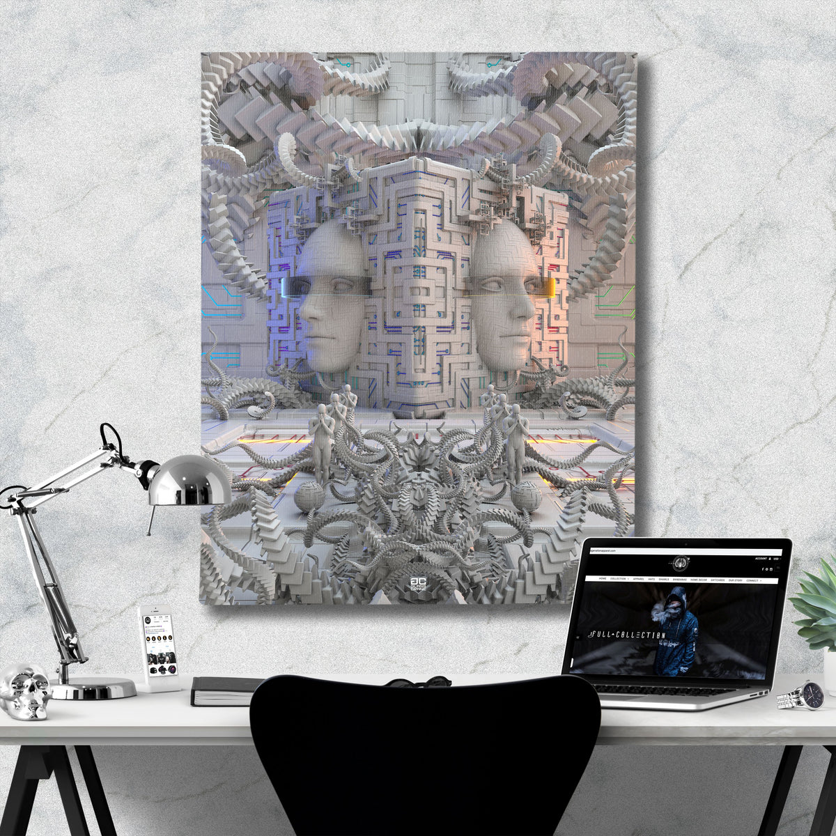 DEFENSE NODE • GLASS CRANE • LE 222 Canvas Wrap Canvas