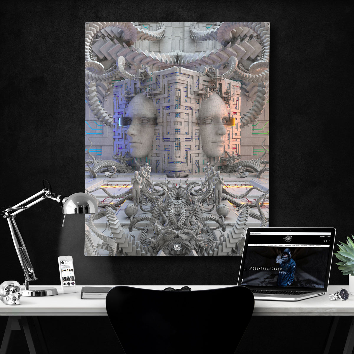 DEFENSE NODE • GLASS CRANE • LE 222 Canvas Wrap Canvas