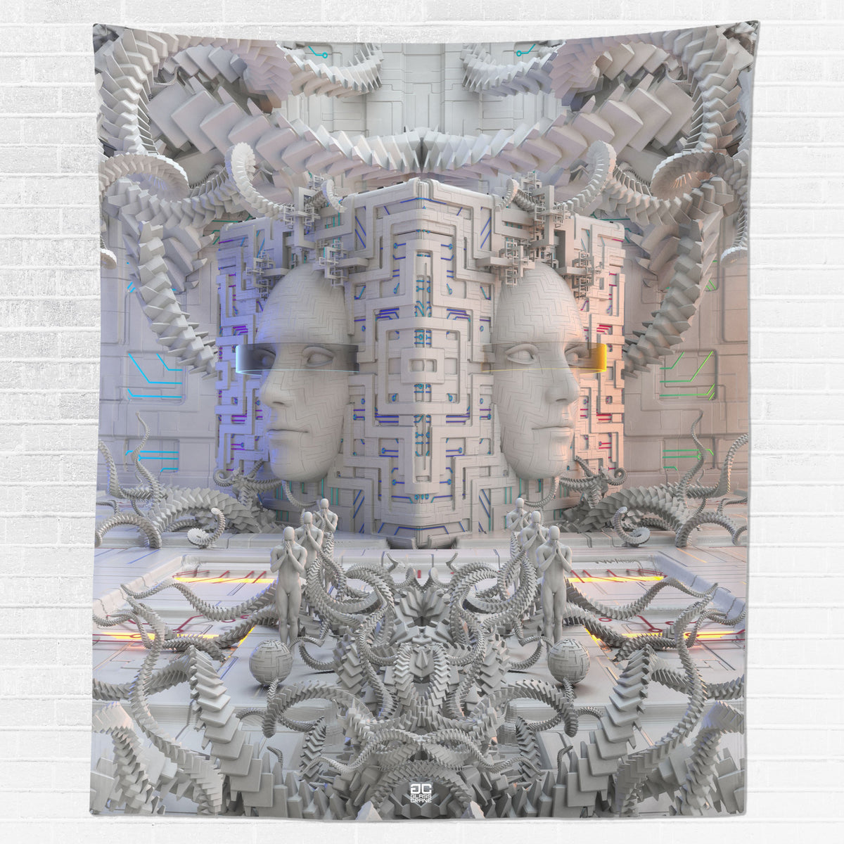 DEFENSE NODE • GLASS CRANE • Wall Tapestry Tapestry