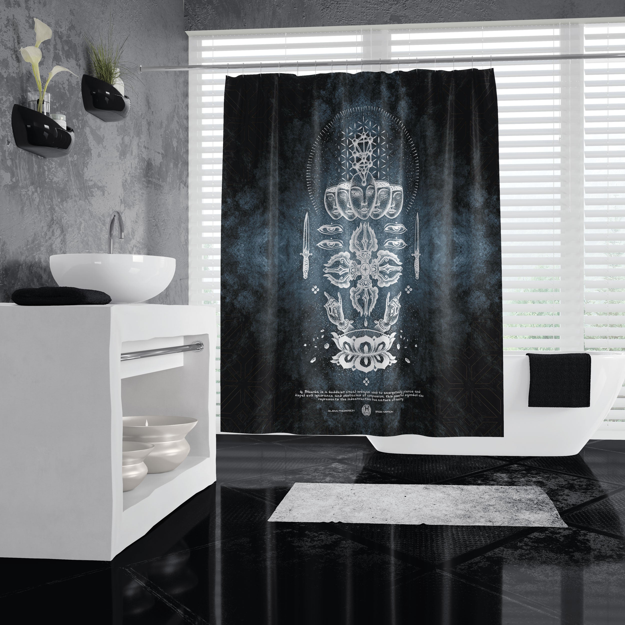 DIAMOND LUMINOSITY • Shower Curtain Shower Curtain 