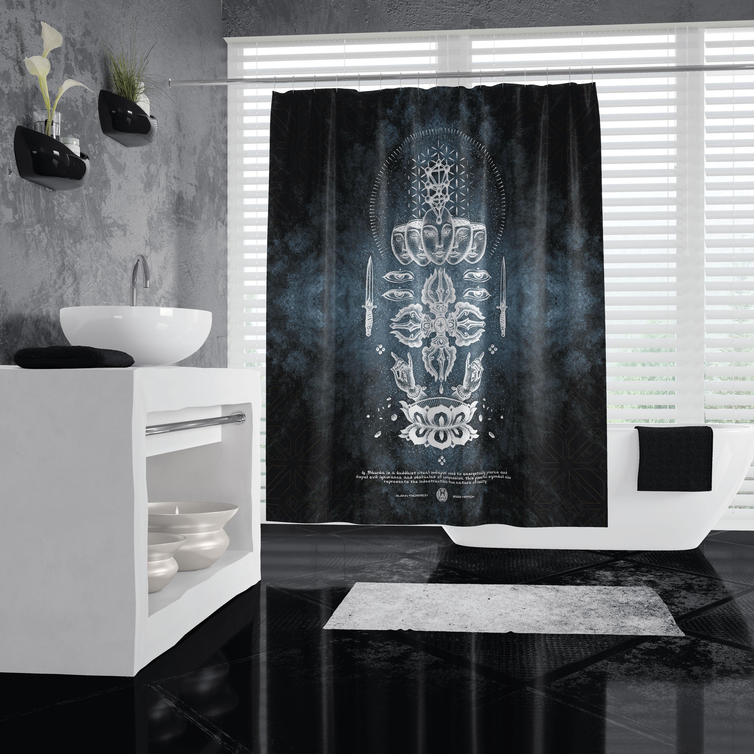 DIAMOND LUMINOSITY • Shower Curtain Shower Curtain