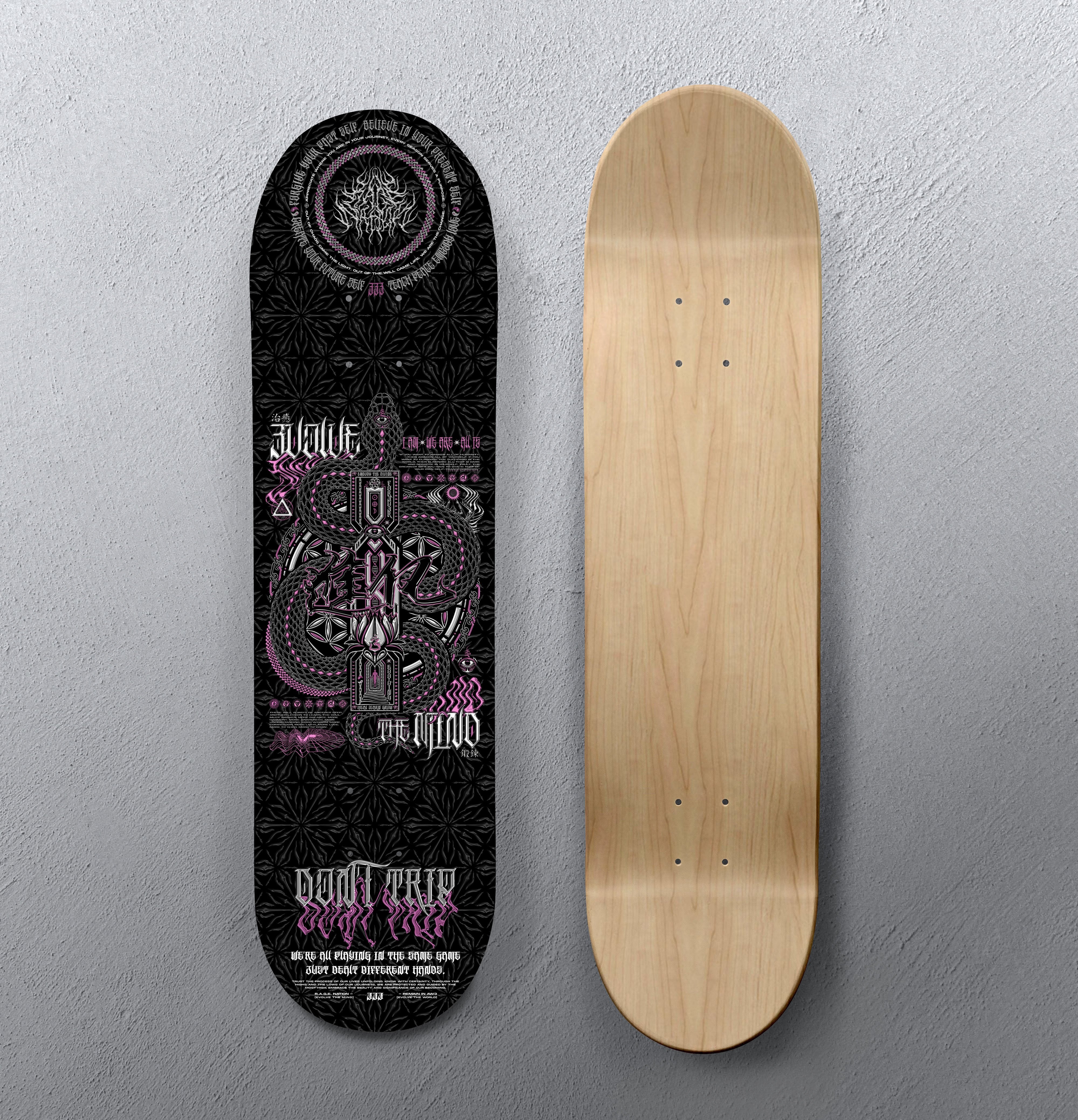 EVOLVE THE MIND V2 • Skateboard Deck • Limited Edition 100 Skateboard 