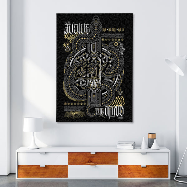 NEW • EVOLVE THE MIND • Limited Edition • Vertical Canvas Canvas