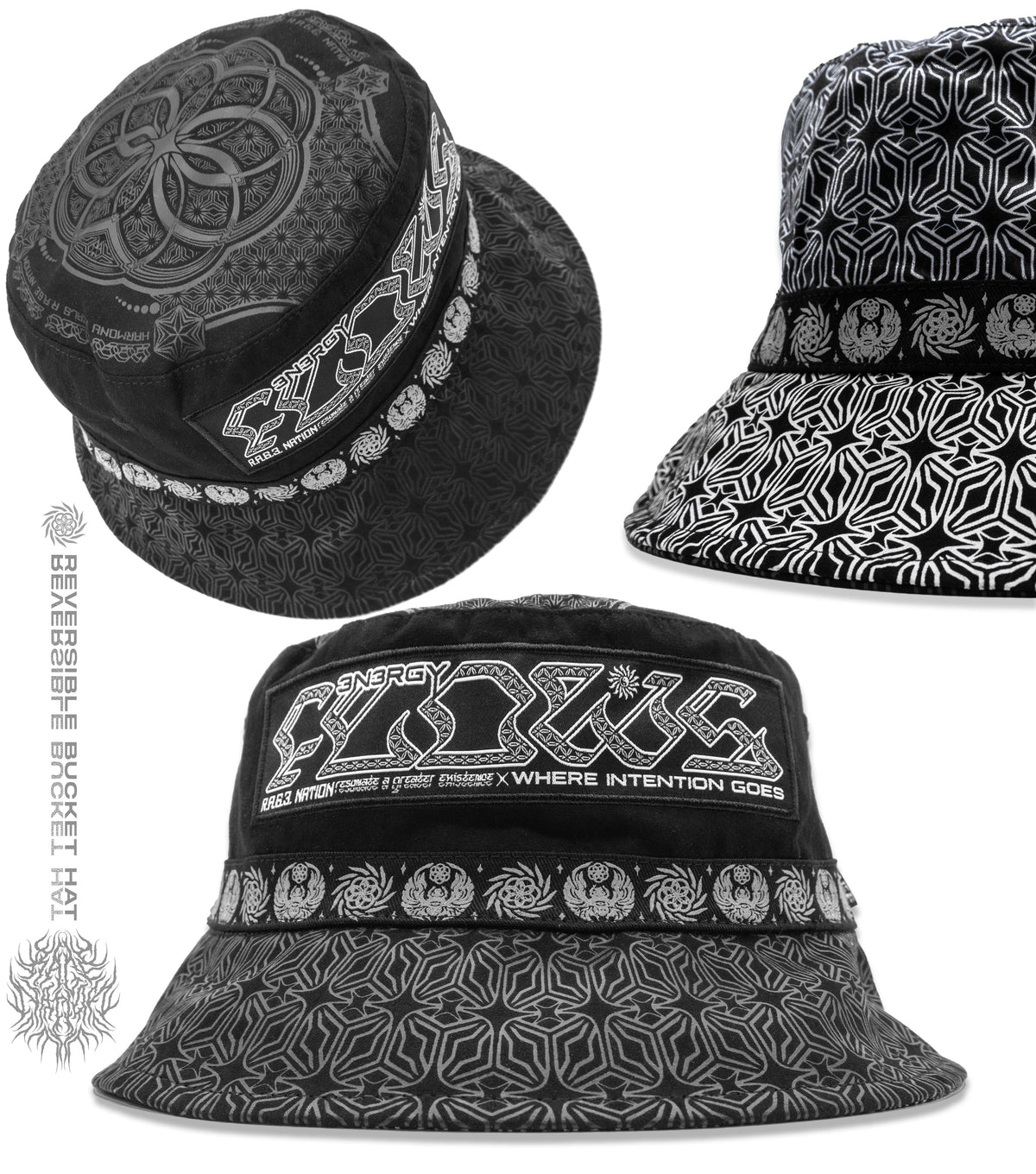 HARMONY HEALS • Reversible Suede Bucket Hat w/ Hidden Pocket Bucket Hat