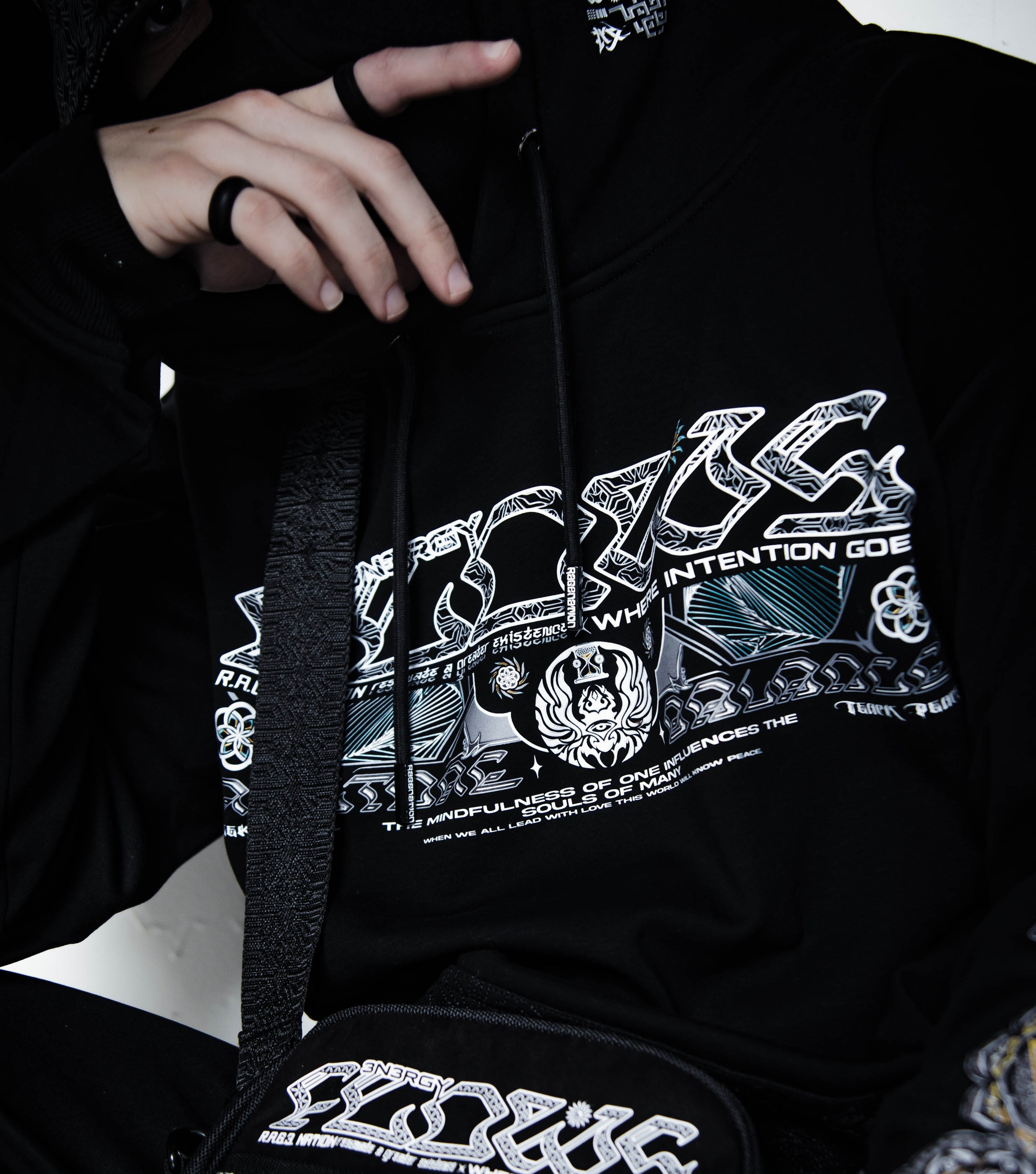 HARMONY HEALS • Double-Sided XL Shoulder Bag w/ Suede Accents Shoulder Bag