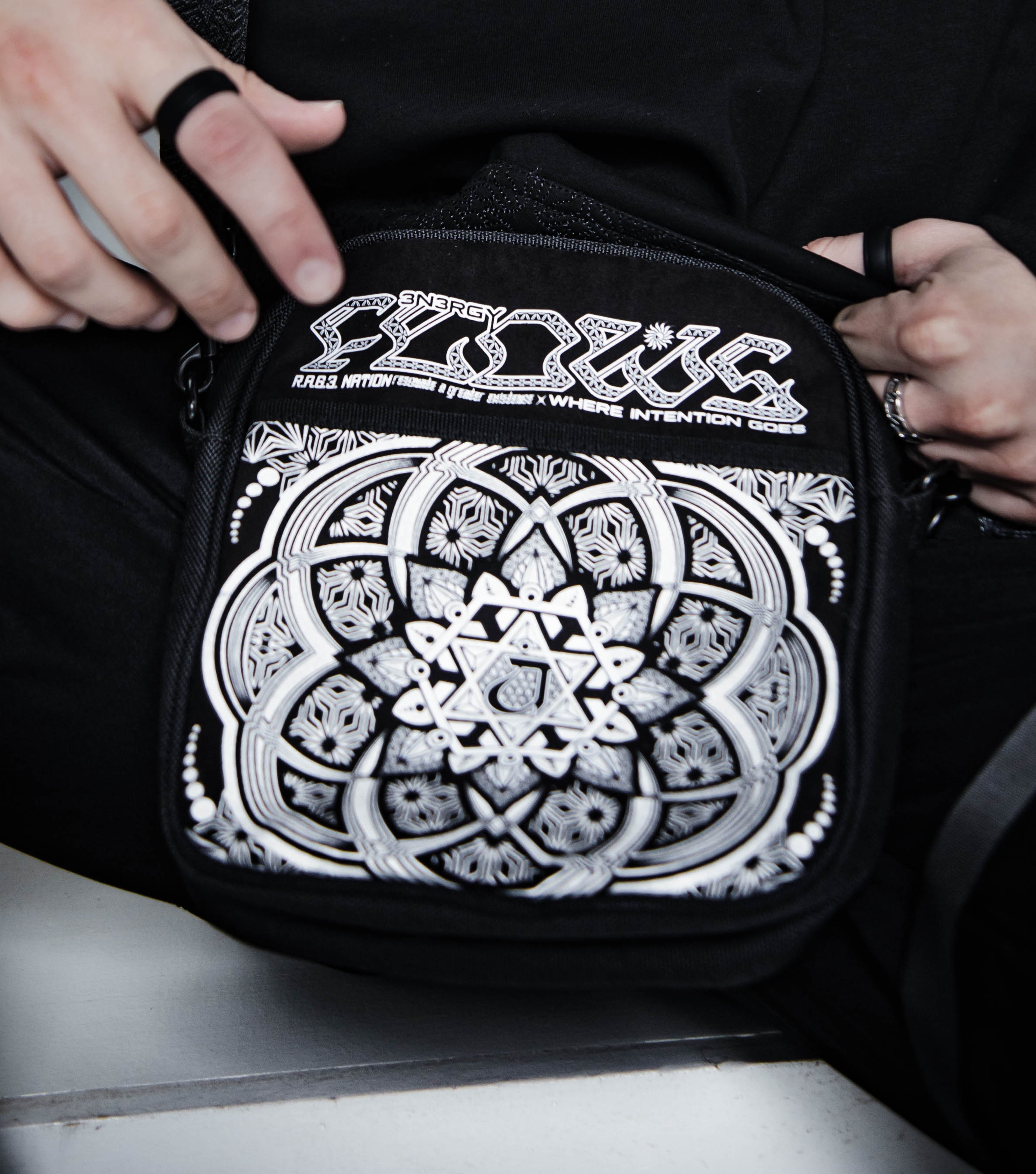 HARMONY HEALS • Double-Sided XL Shoulder Bag w/ Suede Accents Shoulder Bag