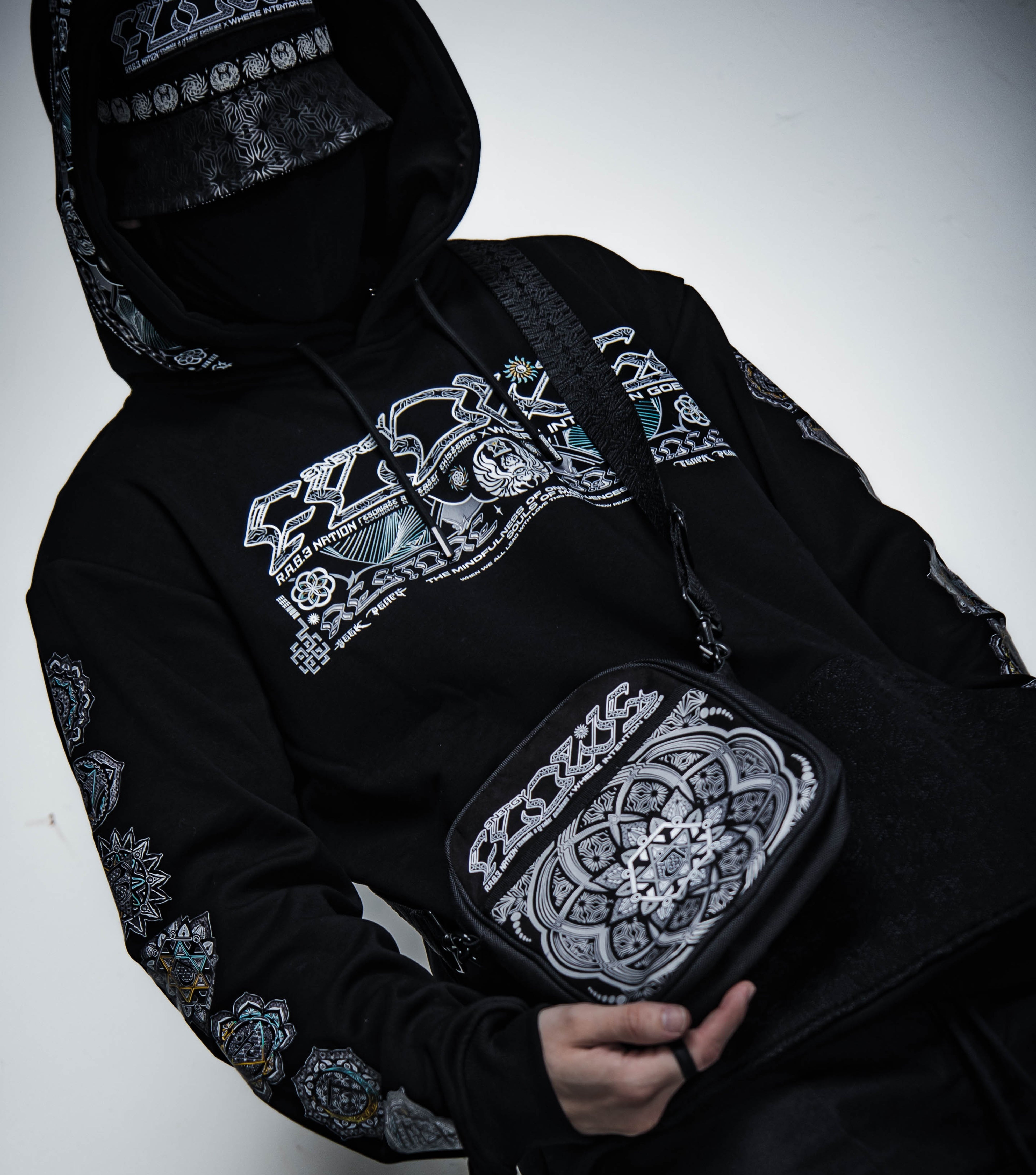 HARMONY HEALS • Double-Sided XL Shoulder Bag w/ Suede Accents Shoulder Bag